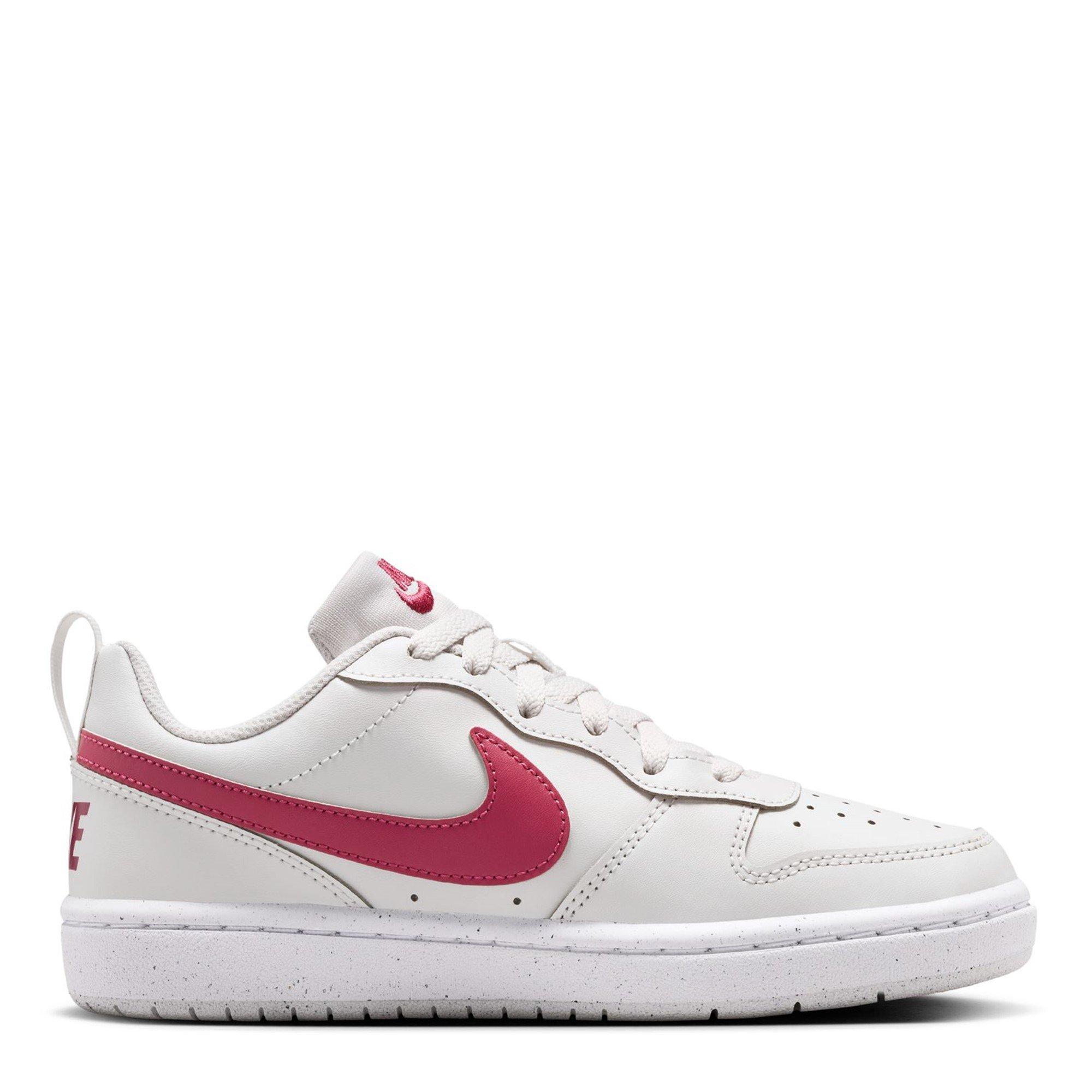 Nike Girls Court Borough Low 2 Se Big Kids' Shoes - Plat Tint/Beet - 5 (38)