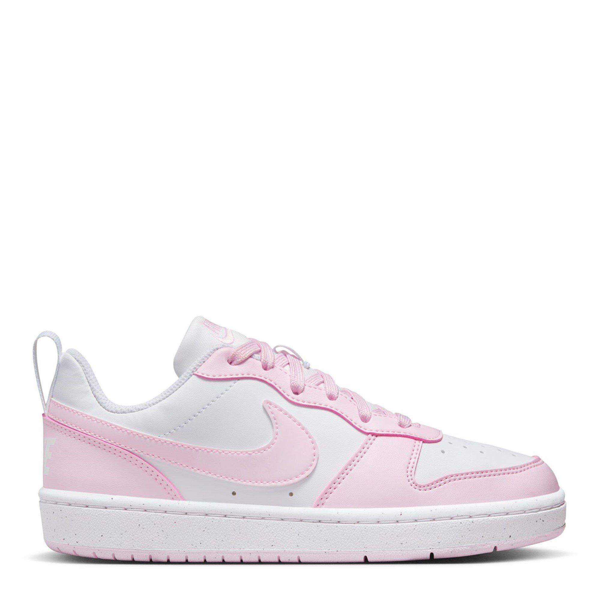 Blanco/Rosa - Nike - Court Borough Low 2 SE Big Kids' Shoes - 1