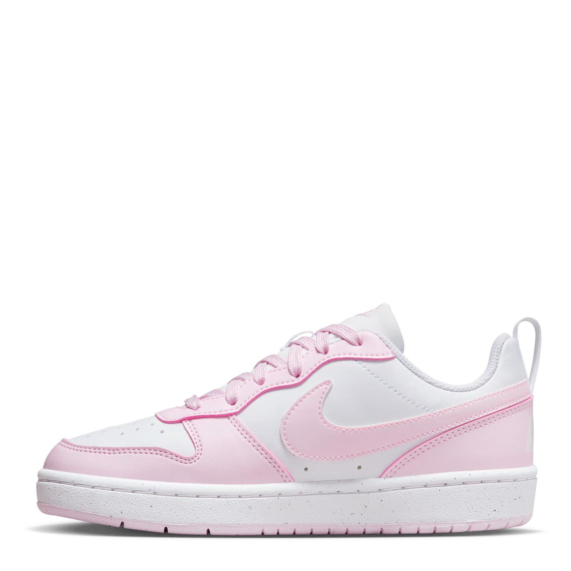 Bijelo/Roze - Nike - Court Borough Low 2 SE Big Kids' Shoes - 2