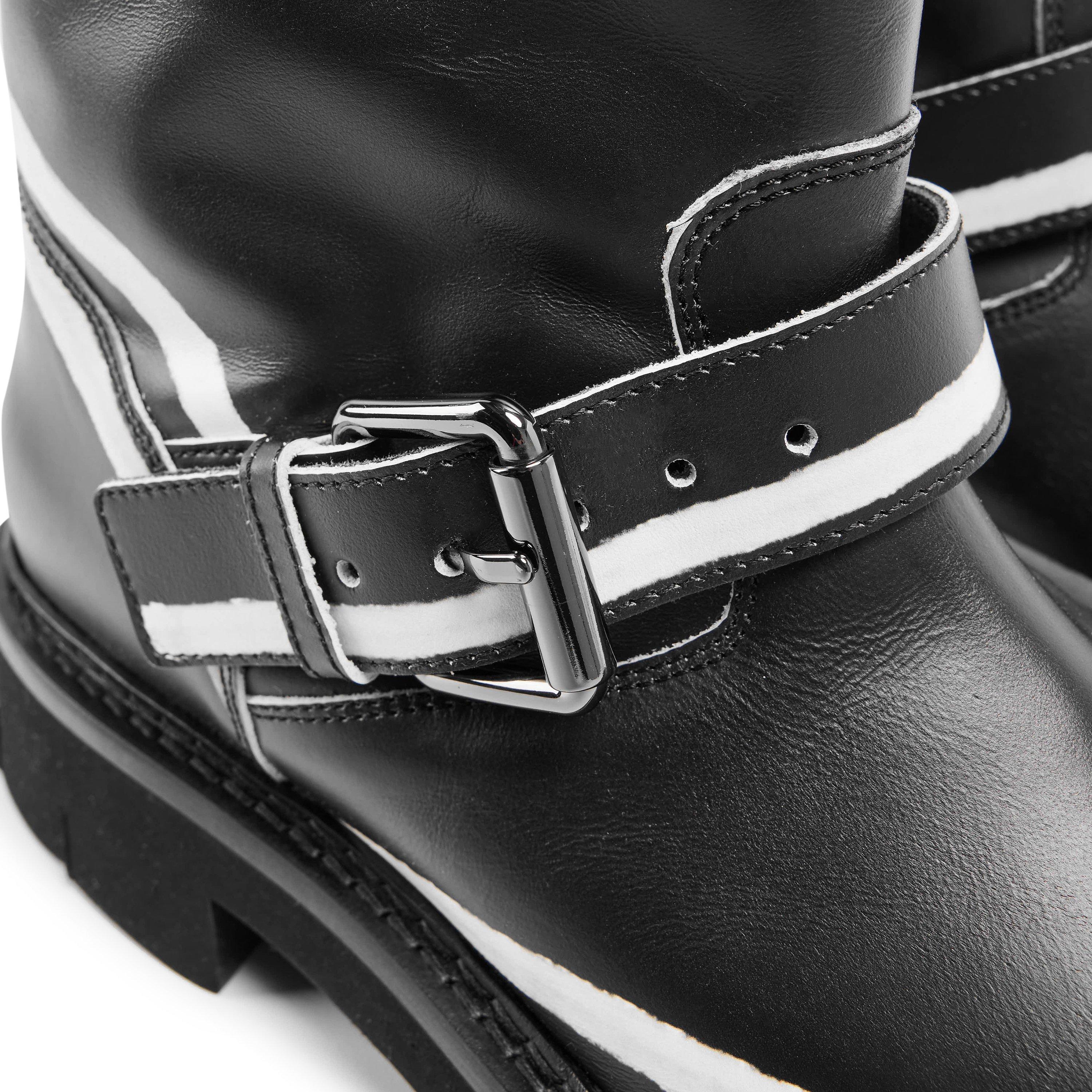 Black - Moschino - Unisex Kids' Biker Boots - 3