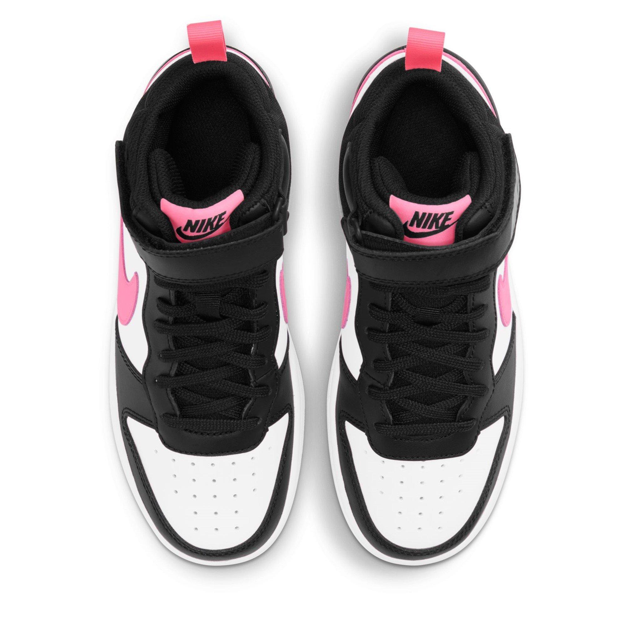 Blanco/Rosa - Nike - Court Borough Mid 2 Big Kids' Shoes - 5