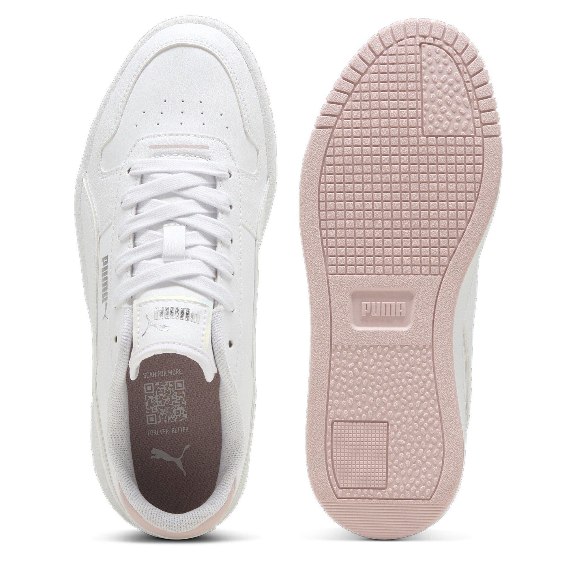 White/Mauve - Puma - Kids' Carina Street Court Trainers - 3