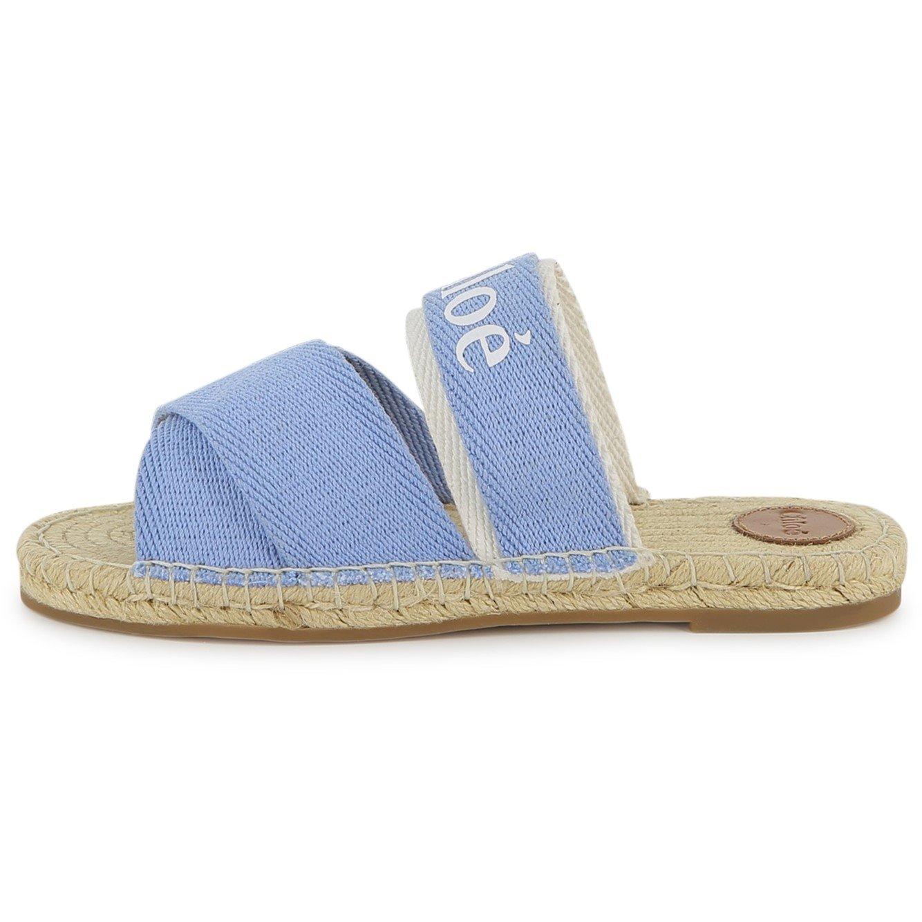 Chloe Kids' Flat Sandals - Denim Blue - Size 5 (38)
