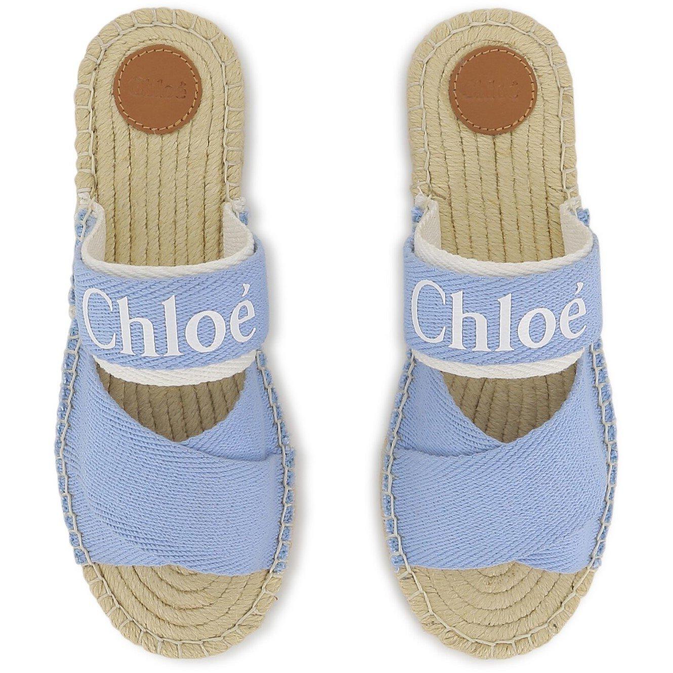 Denim Blue - Chloe - Chloe Sandals Logo Jn62 - 3