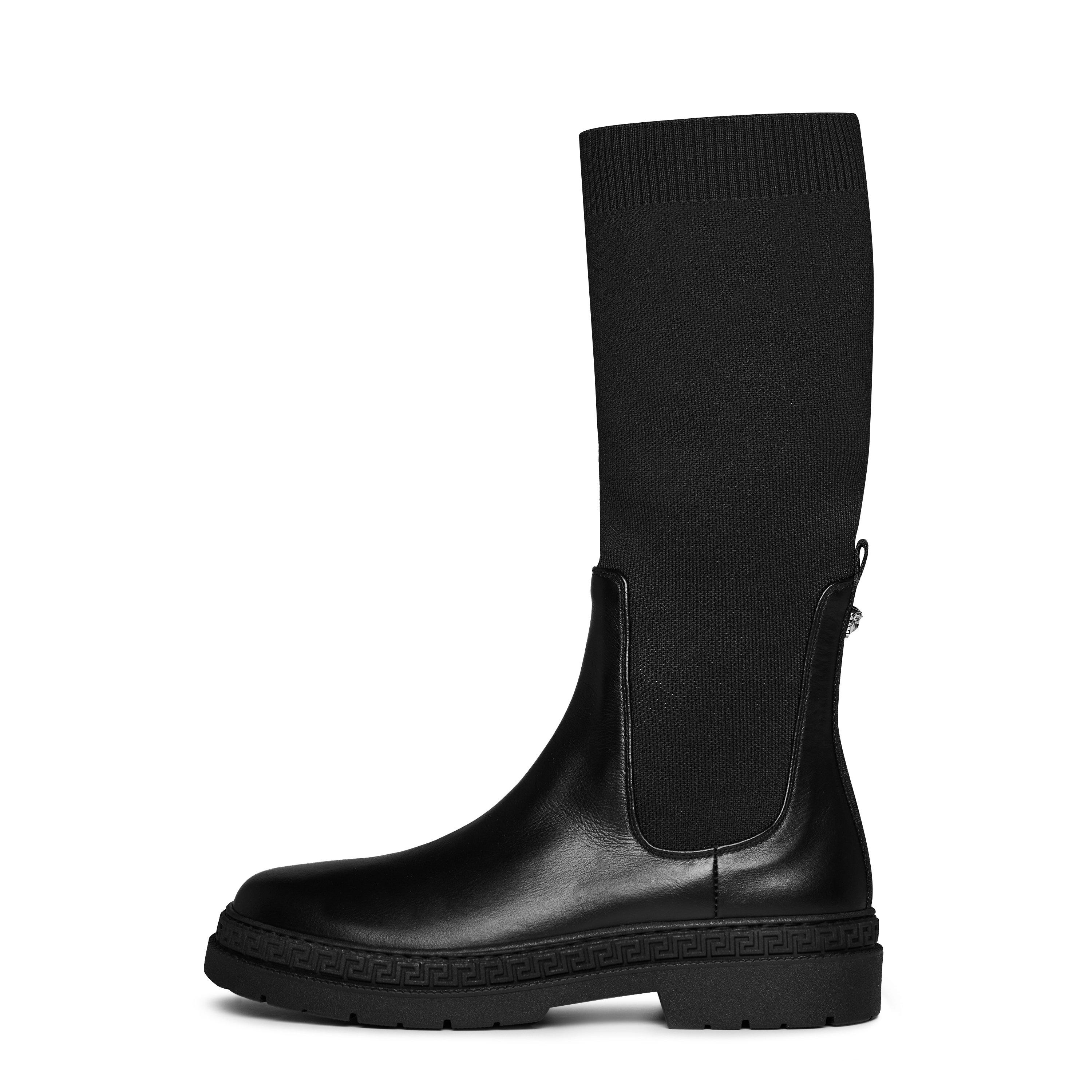 Blk/Wht 5B04P - Versace - Logo Boots Juniors - 2