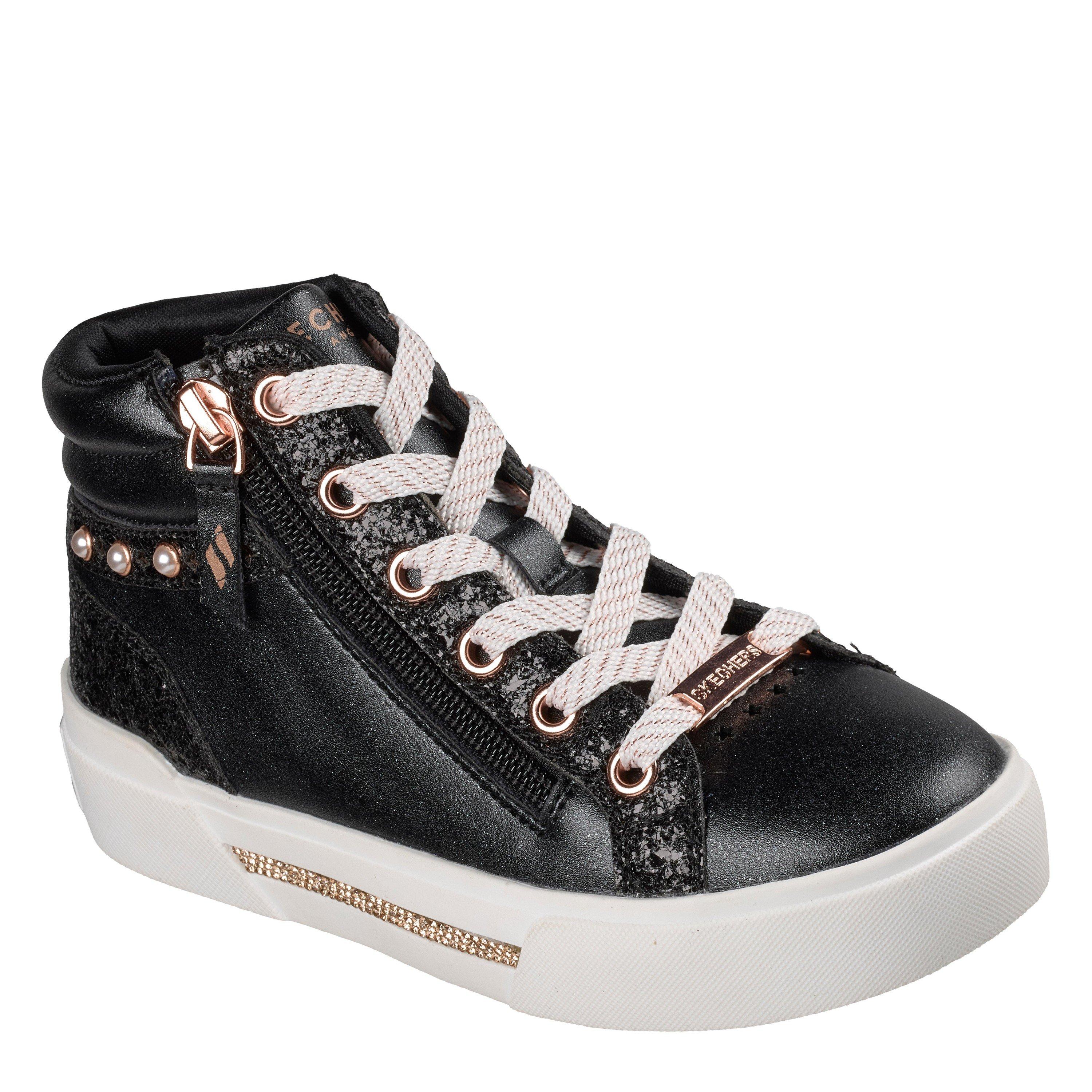 Crna - Skechers - Kids' Aura LX Low Slip-On Low-Top Trainers - 3