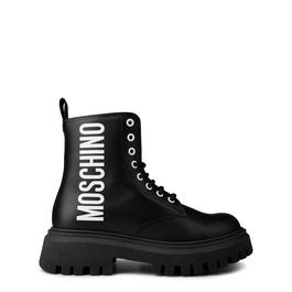 Moschino Logo Biker Boots Juniors