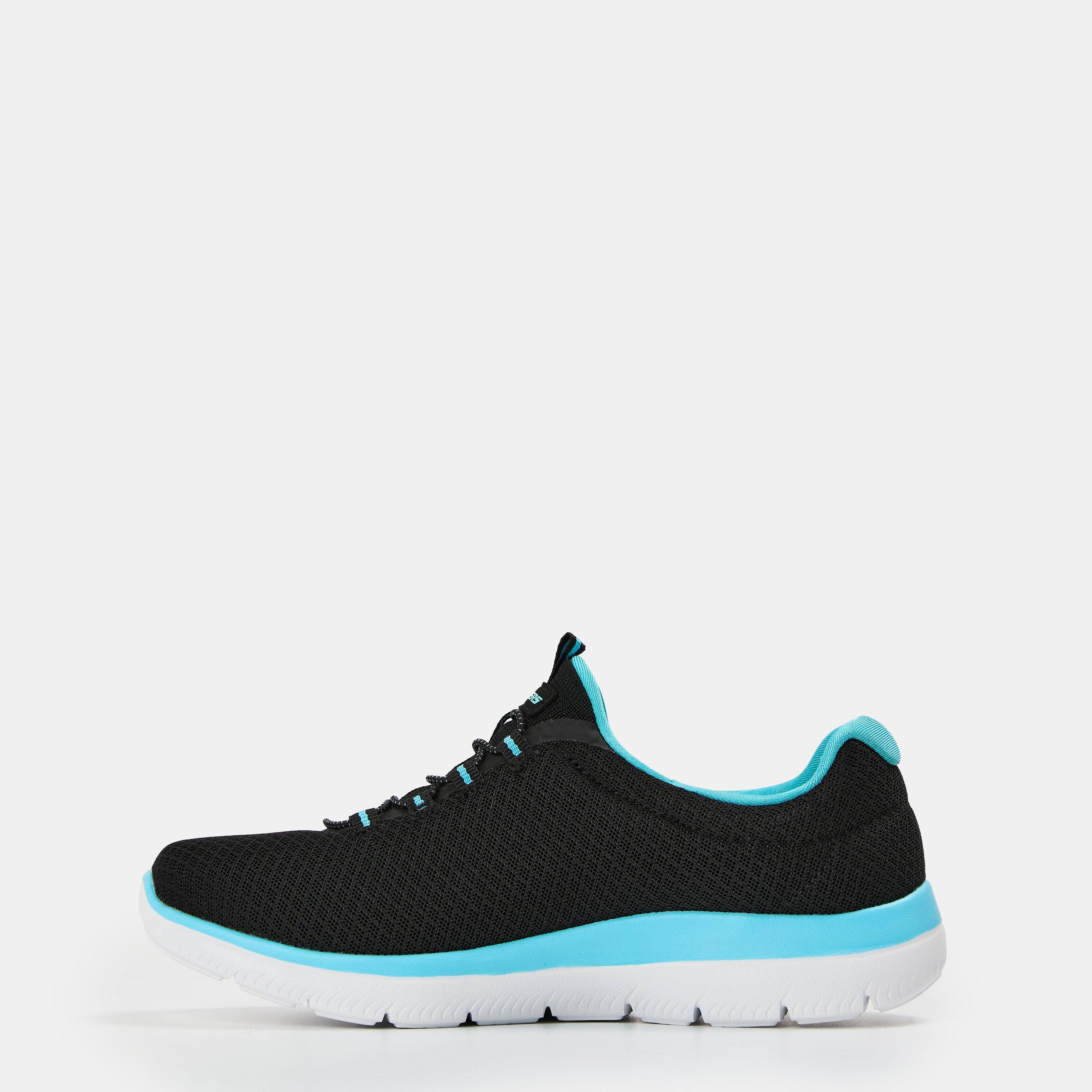 Zwart/Turquoise - Skechers - Slip On Runners - 2