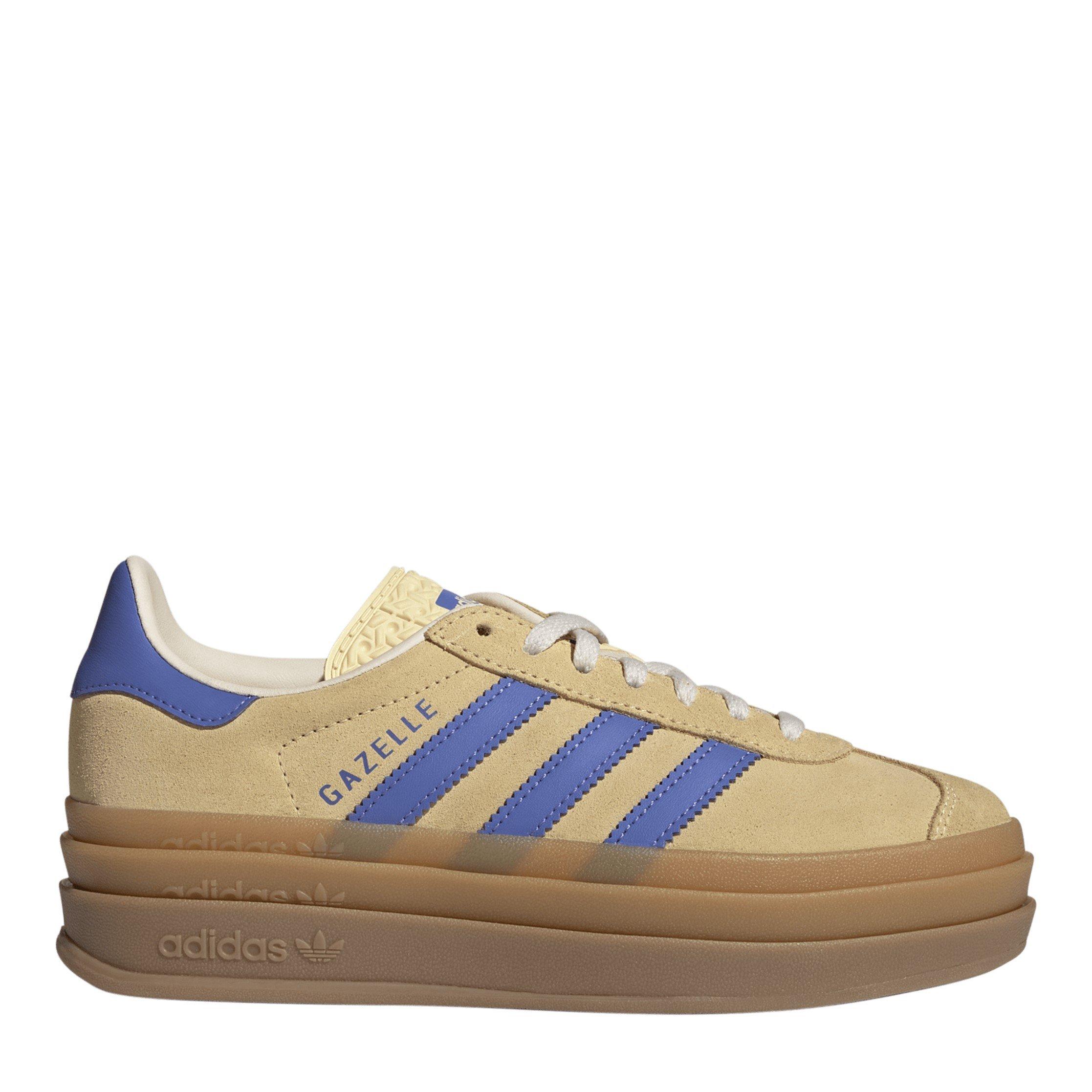 Yellow/Lilac - adidas Originals - Kids' Gazelle Bold Platform Trainers - 1