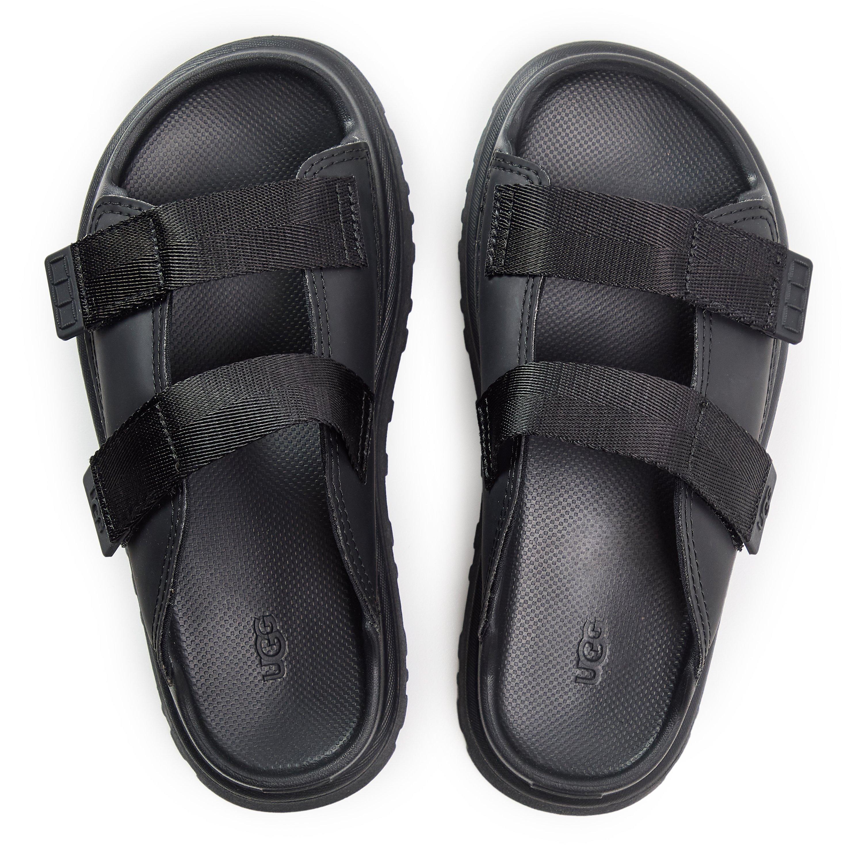 Black BLK - Ugg - Kids' Goldenglow Slide Flatform Sandals - 4