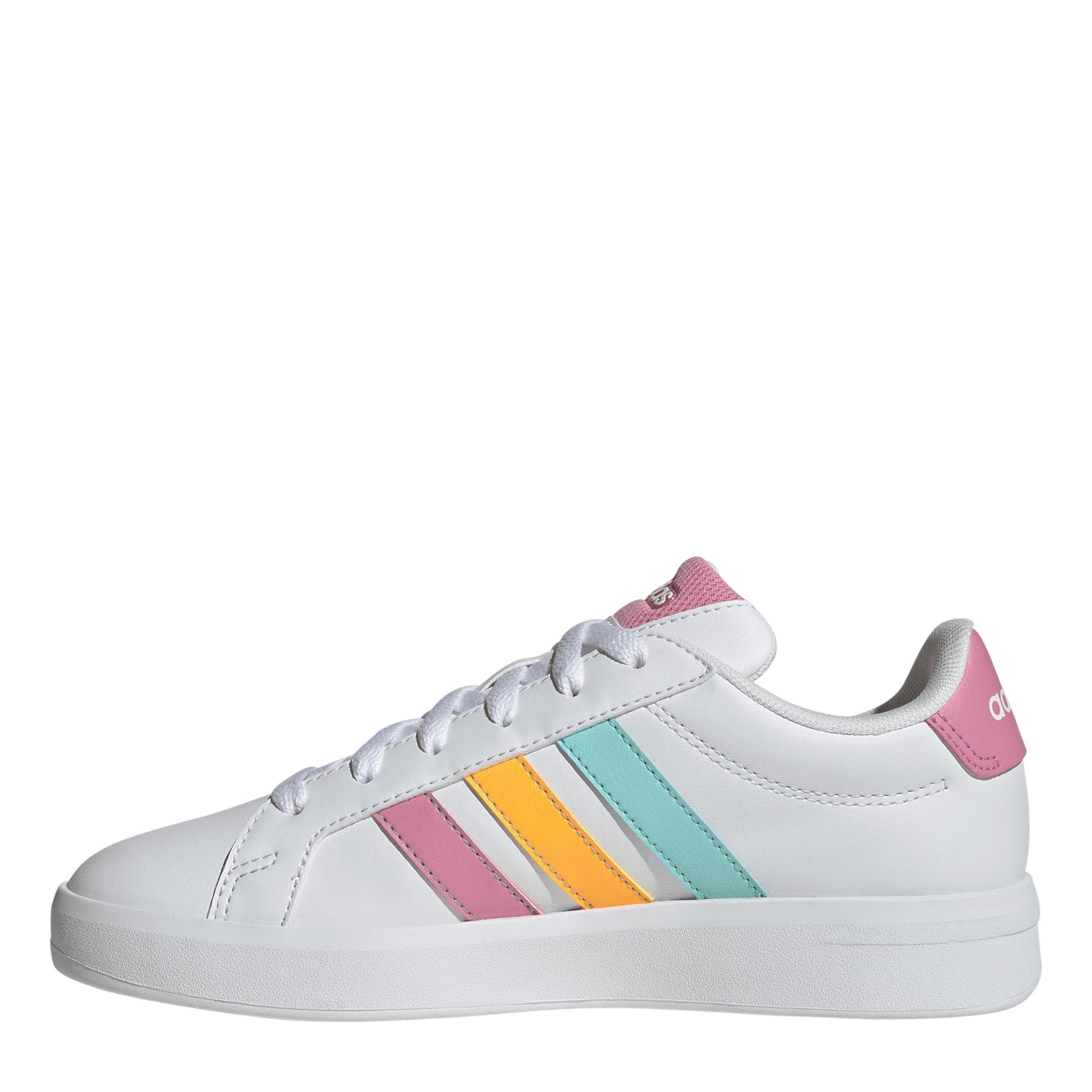Wht/Tang/Pink - adidas - Adidas Grand Court 3 Jn63 - 2