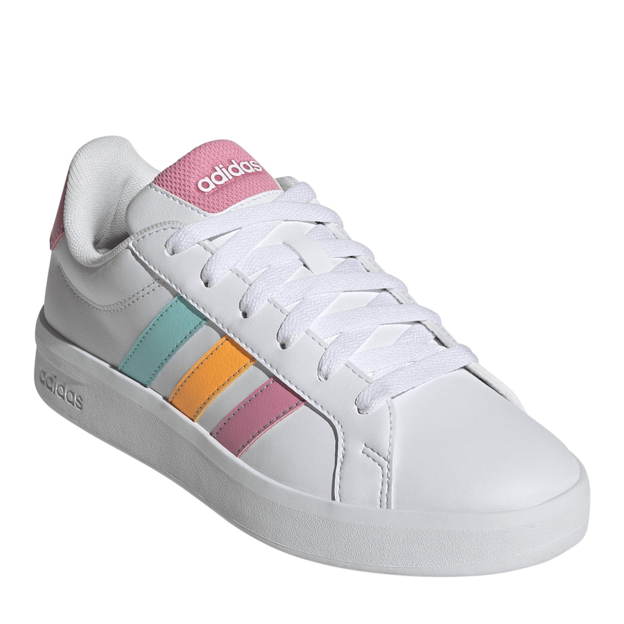 Wht/Tang/Pink - adidas - Adidas Grand Court 3 Jn63 - 3