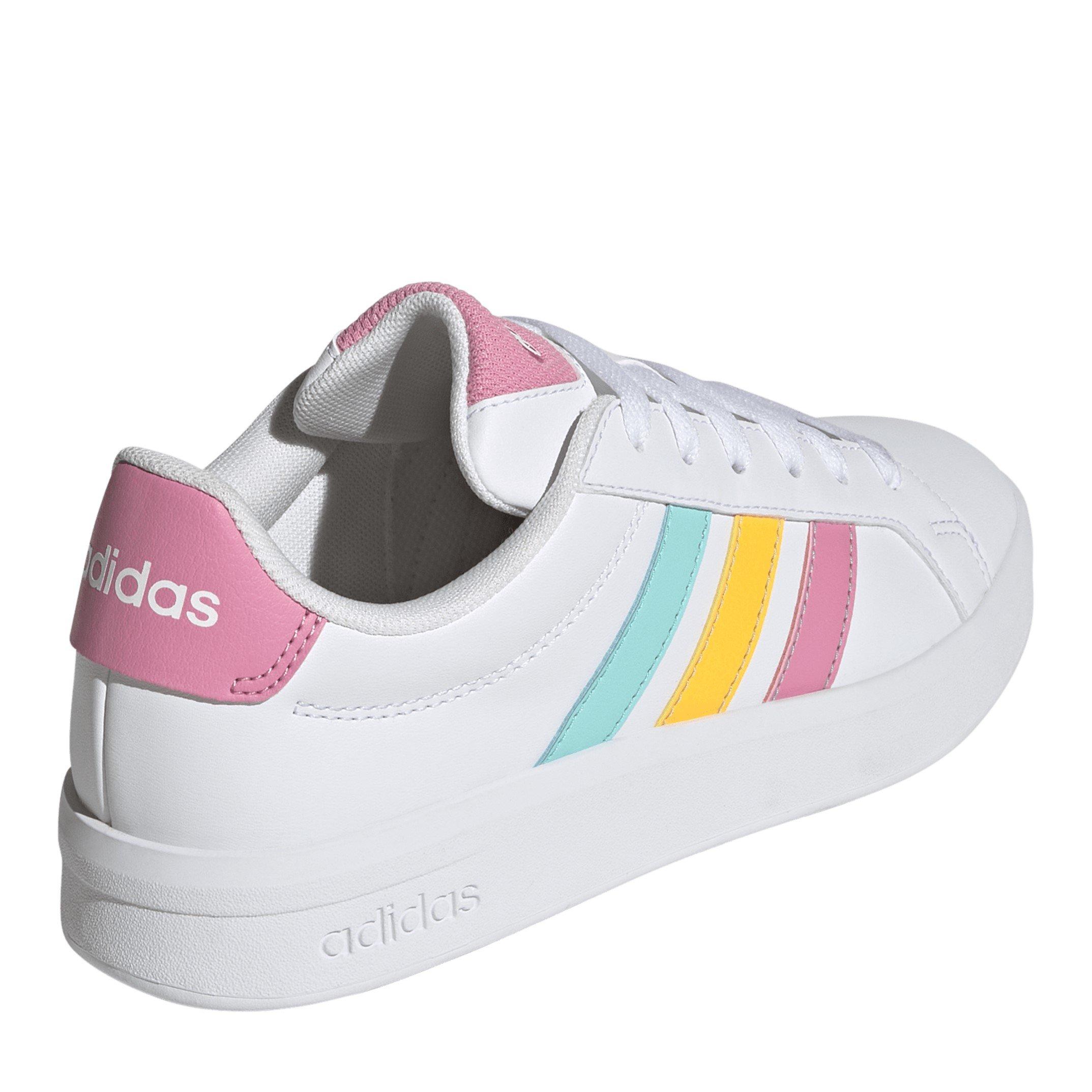 Wht/Tang/Pink - adidas - Adidas Grand Court 3 Jn63 - 4
