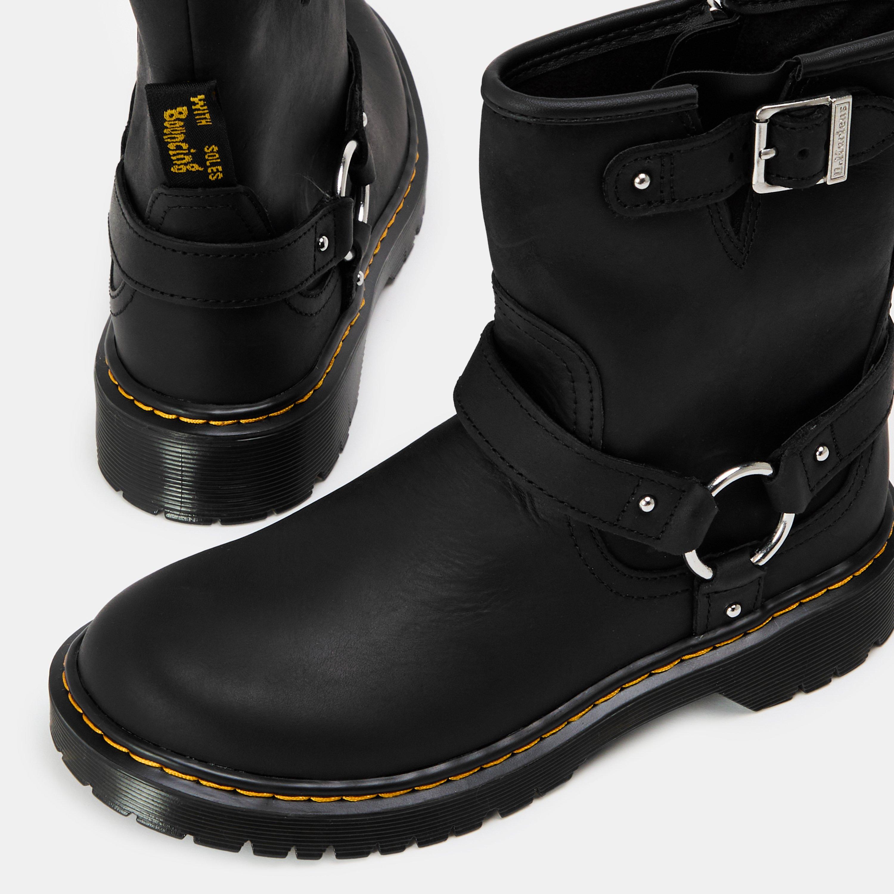 Black - Dr Martens - Kids' Doc Genaya Biker Boots - 3