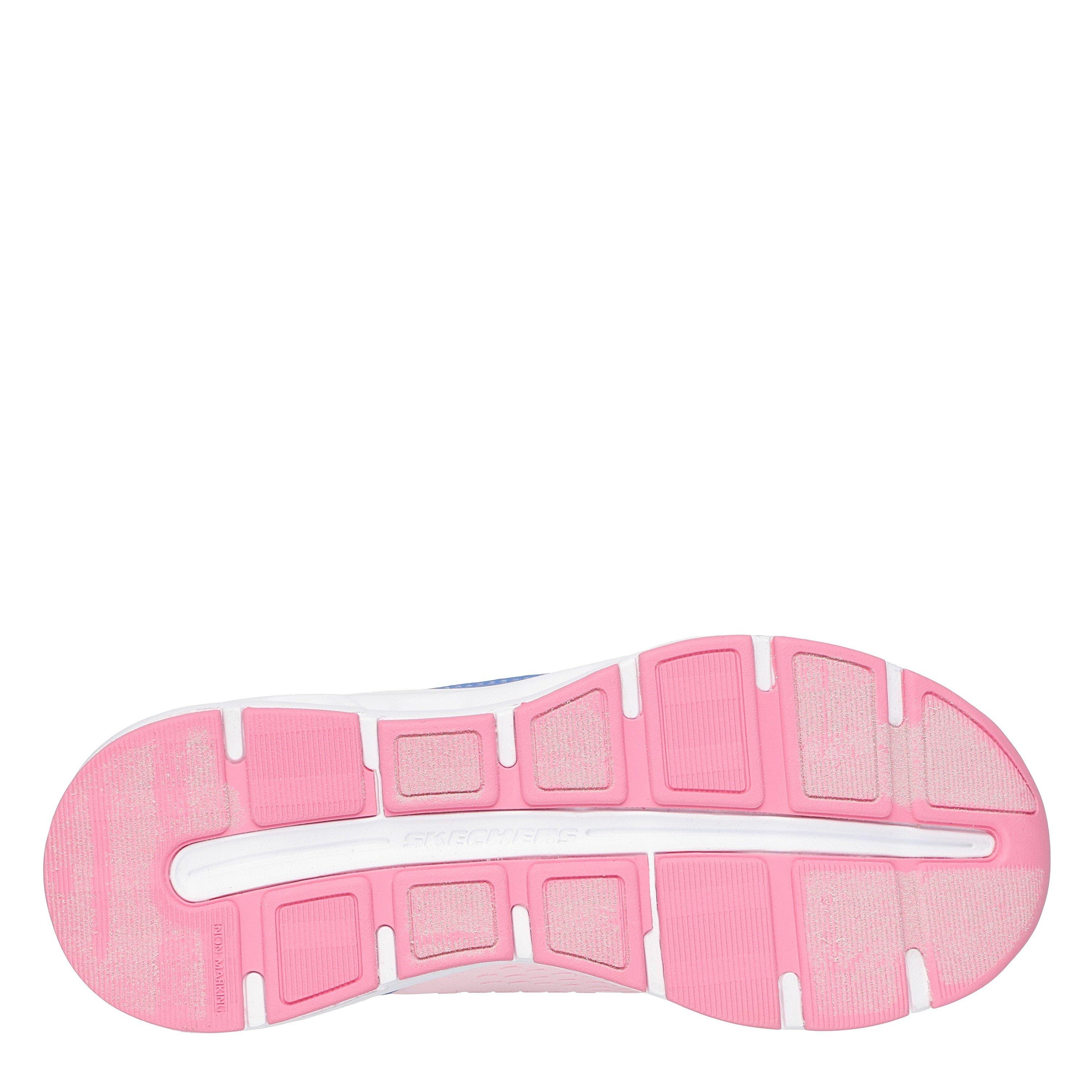 Rosa/Azul - Skechers - Glide-Step + - Vista Lane Slip On Runners Girls - 4