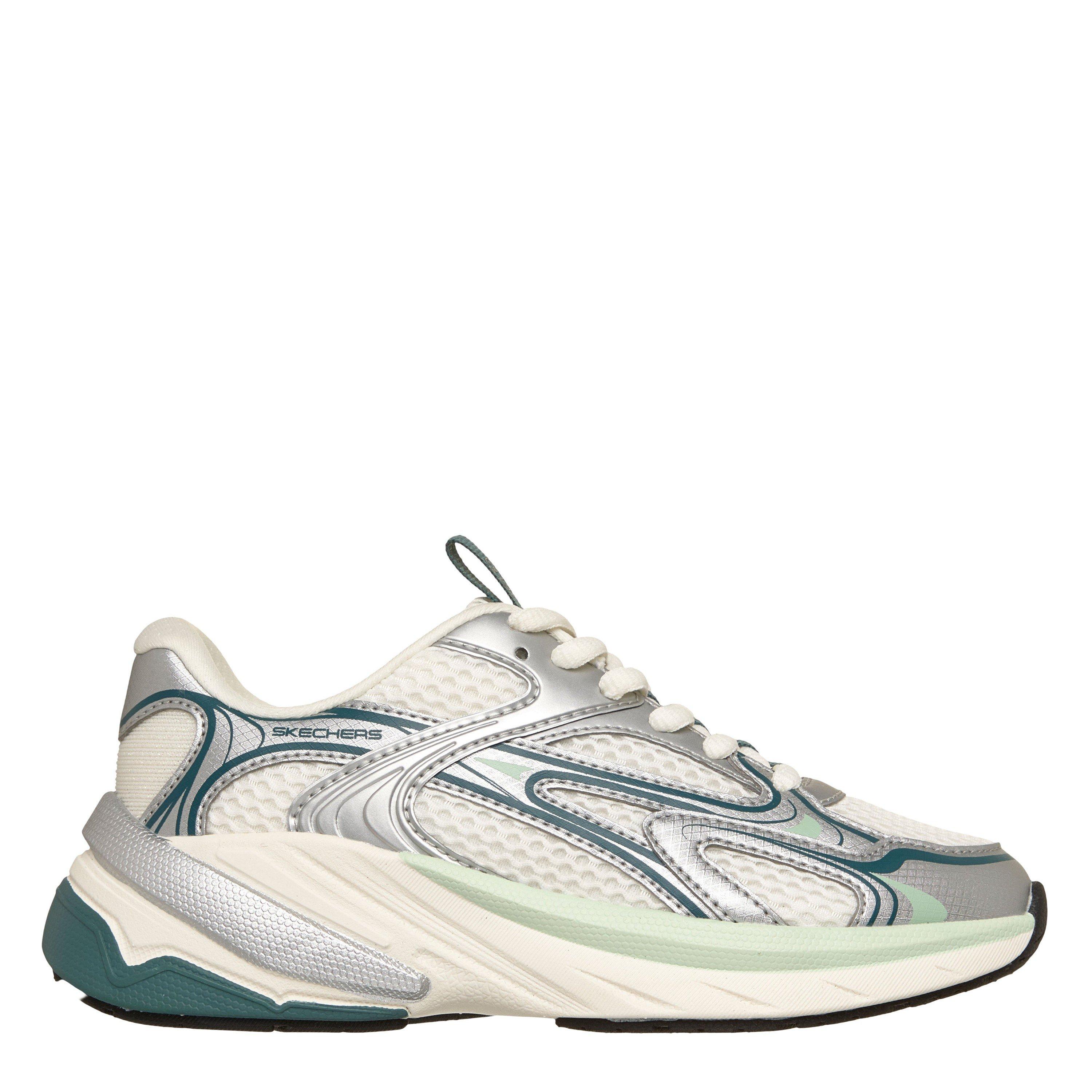 Skechers Girls Kids' Slip On Trainers - Silver/White - 4 (37)