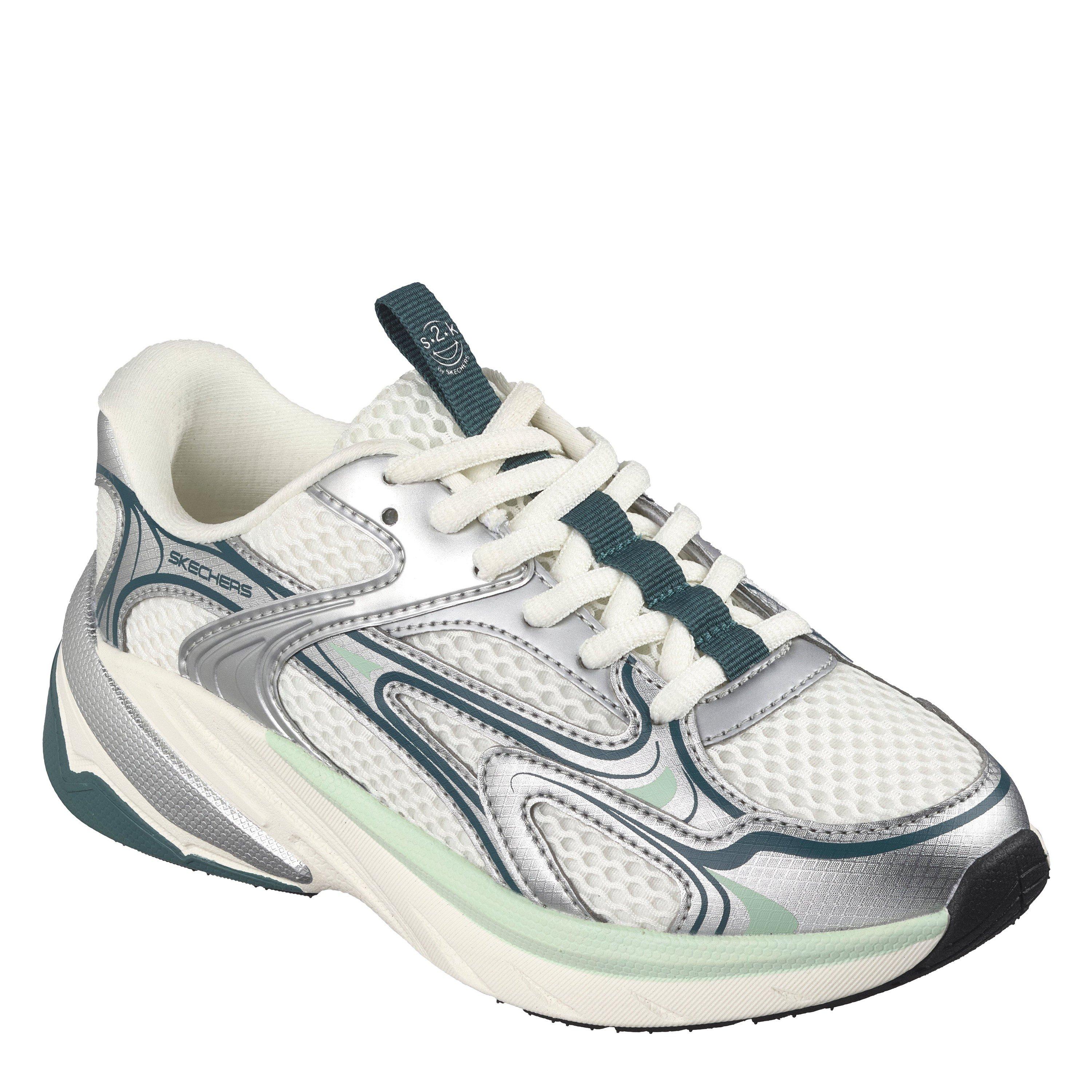 Silver/White - Skechers - Kids' Slip On Trainers - 2
