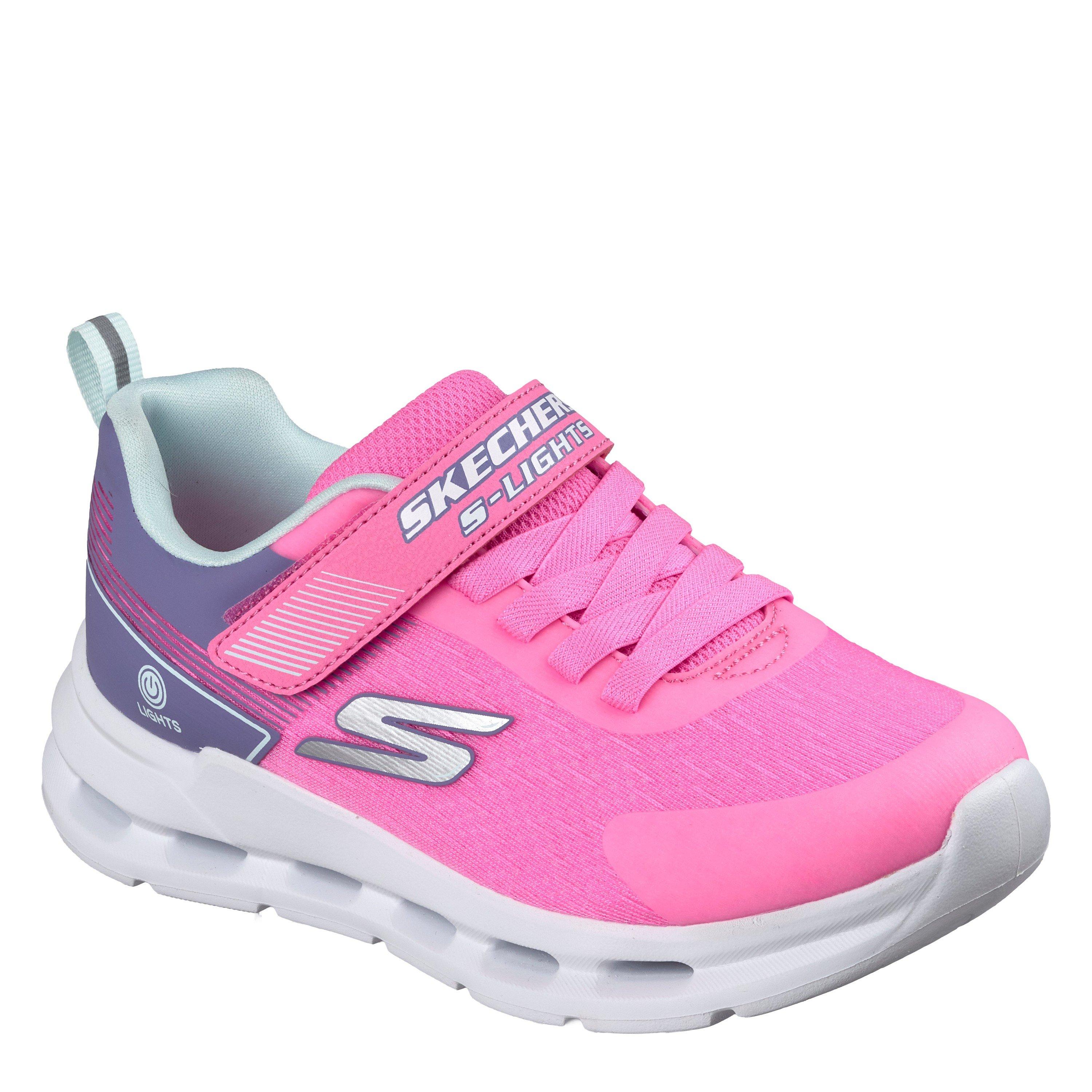 Pink/Multi - Skechers - Kids' Glide Step Lights Low-Top Trainers - 3
