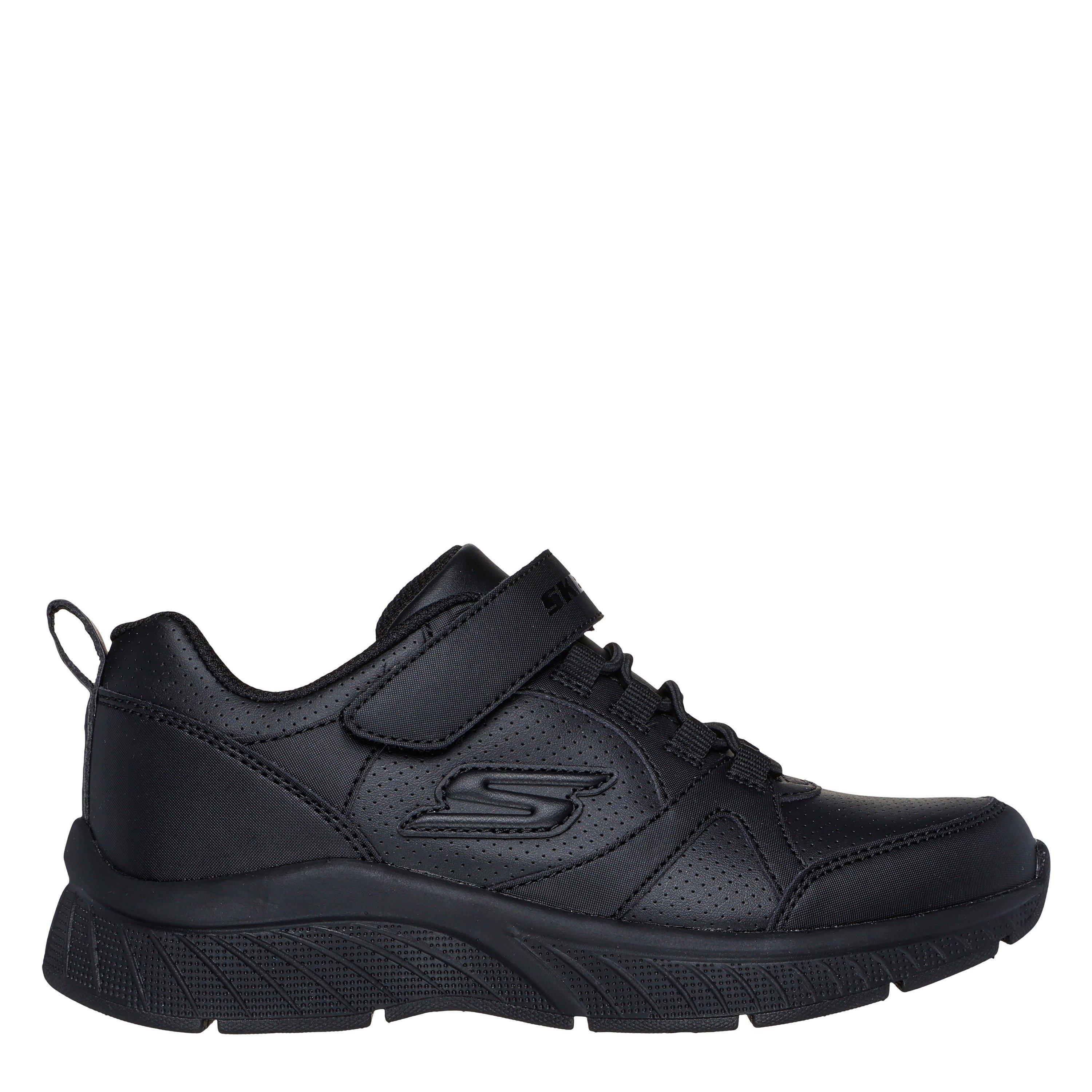Black - Skechers - Skechers Bungee And Strap Microperf School S Low-Top Trainers Girls - 1