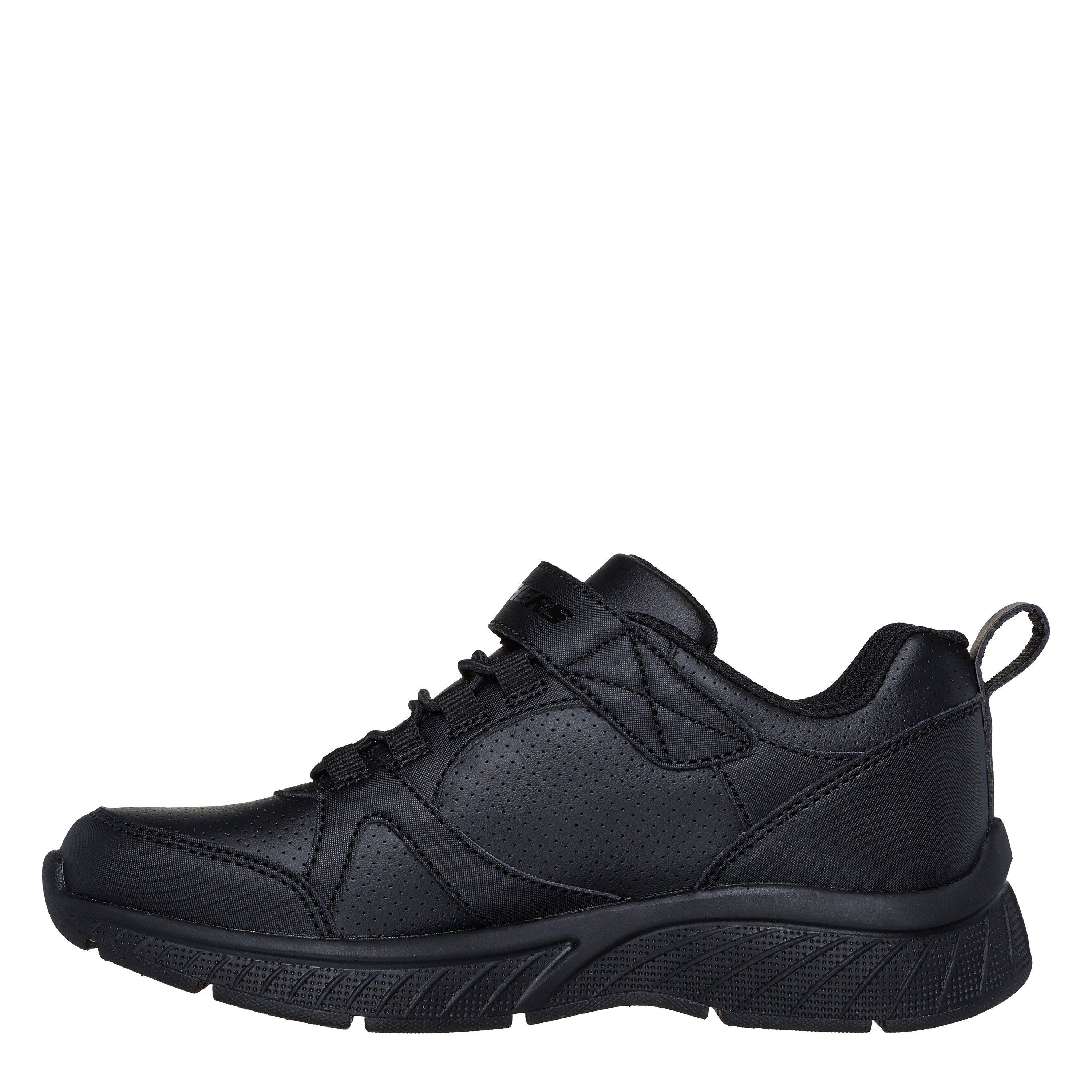 Black - Skechers - Skechers Bungee And Strap Microperf School S Low-Top Trainers Girls - 2
