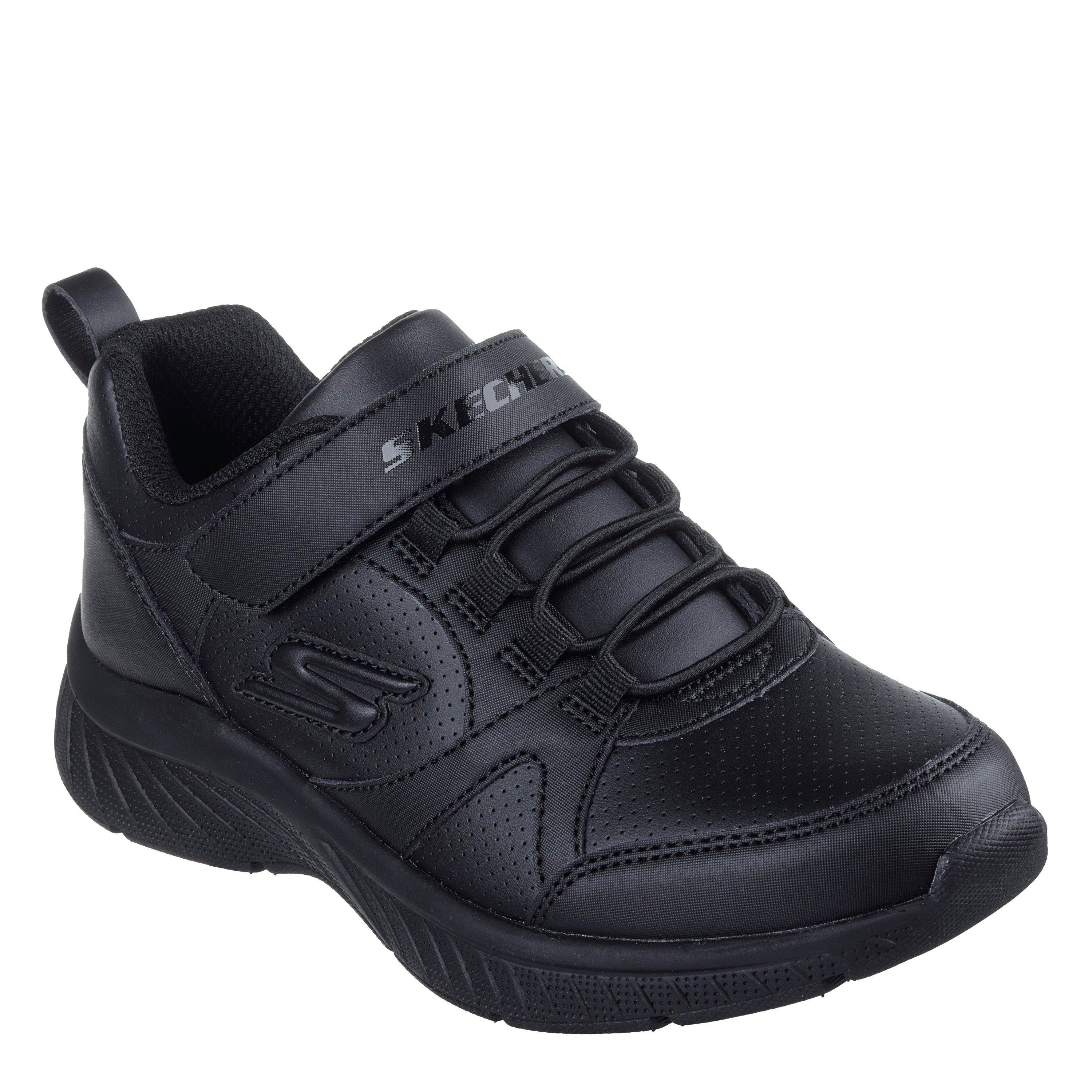 Black - Skechers - Skechers Bungee And Strap Microperf School S Low-Top Trainers Girls - 3