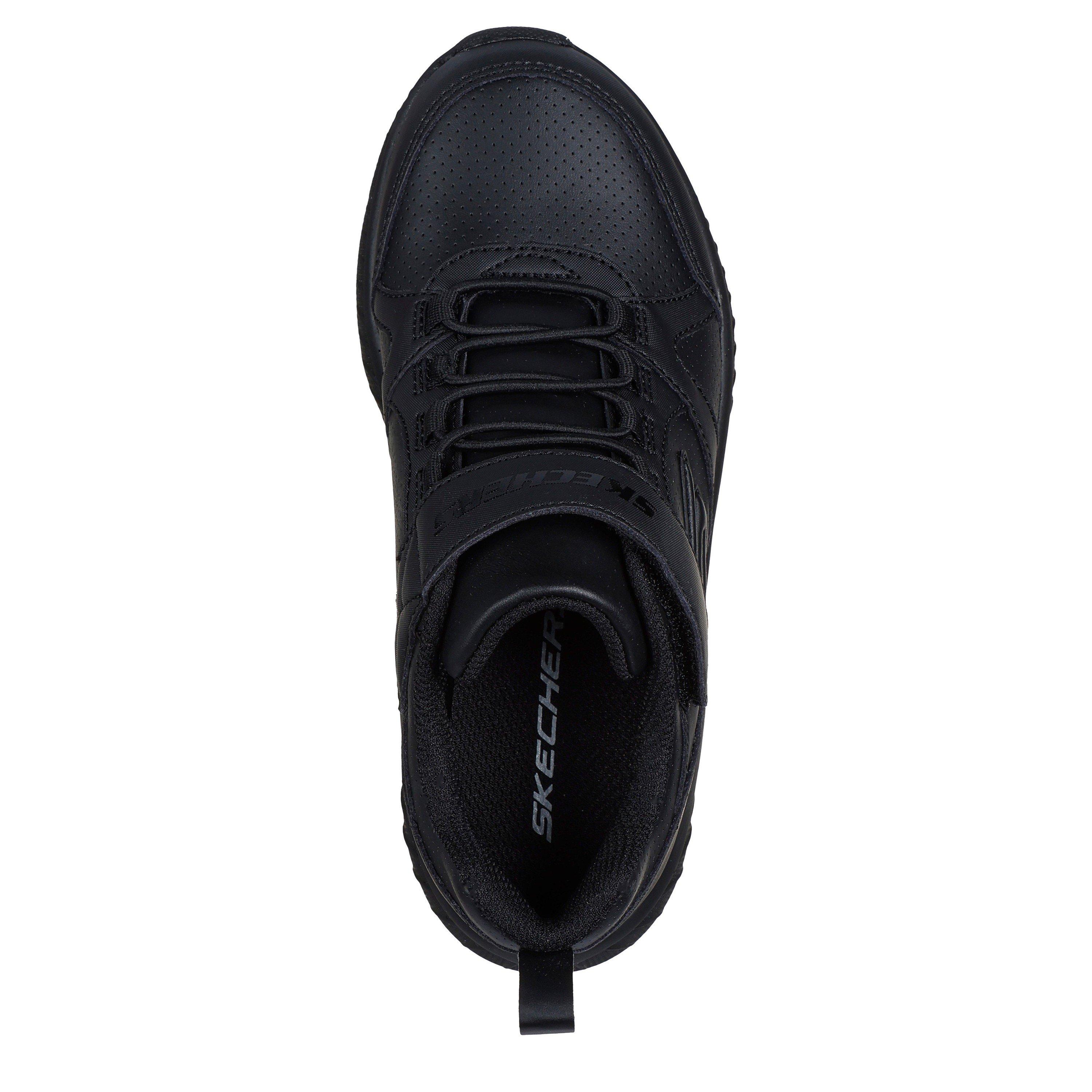 Black - Skechers - Skechers Bungee And Strap Microperf School S Low-Top Trainers Girls - 4