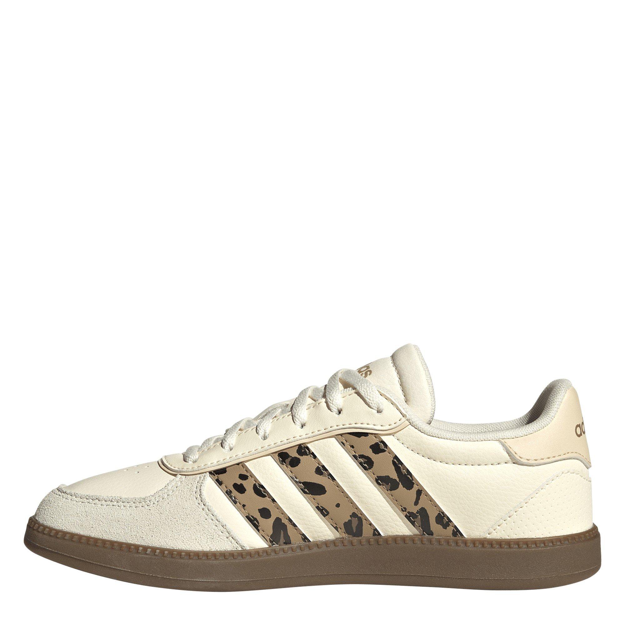 Cream/Leopard - adidas - Kids' Breaknet Suede Low-Top Trainers - 2