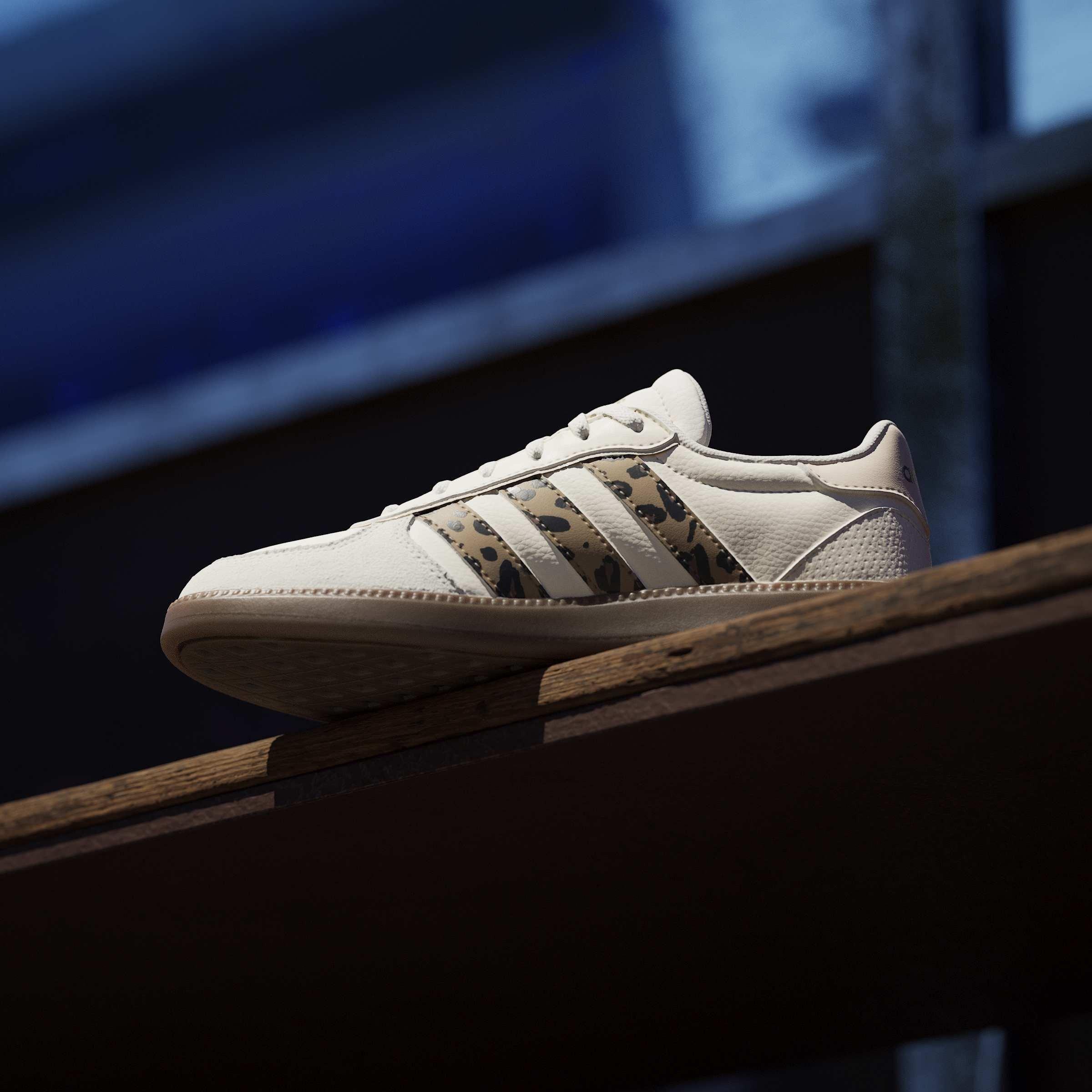 Cream/Leopard - adidas - Kids' Breaknet Suede Low-Top Trainers - 14