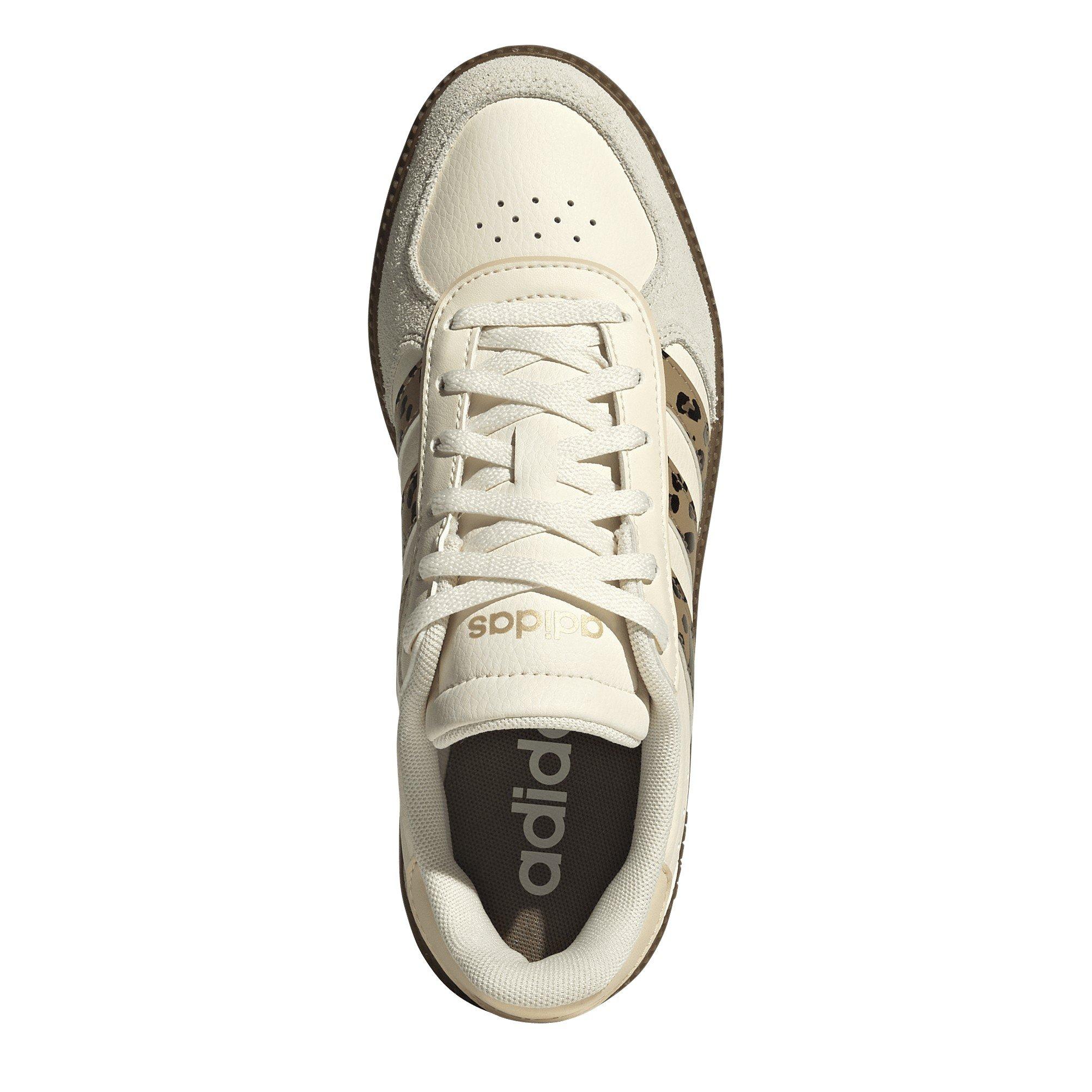 Cream/Leopard - adidas - Kids' Breaknet Suede Low-Top Trainers - 5