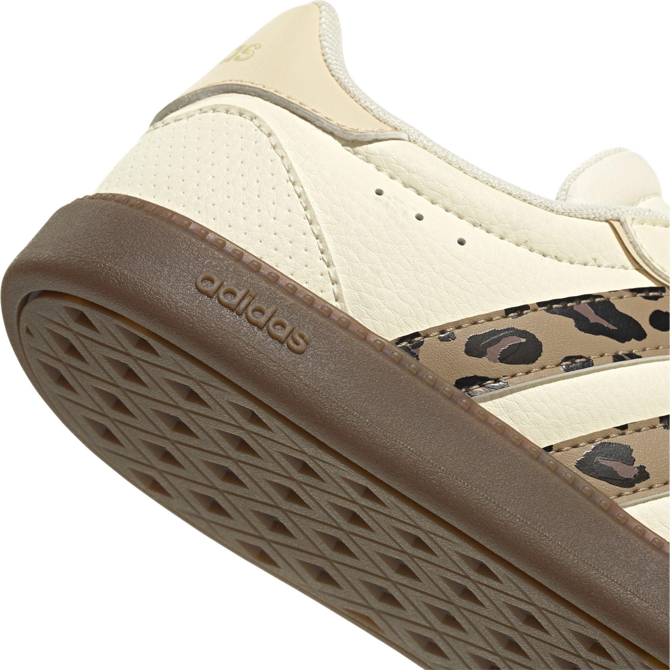 Cream/Leopard - adidas - Kids' Breaknet Suede Low-Top Trainers - 7