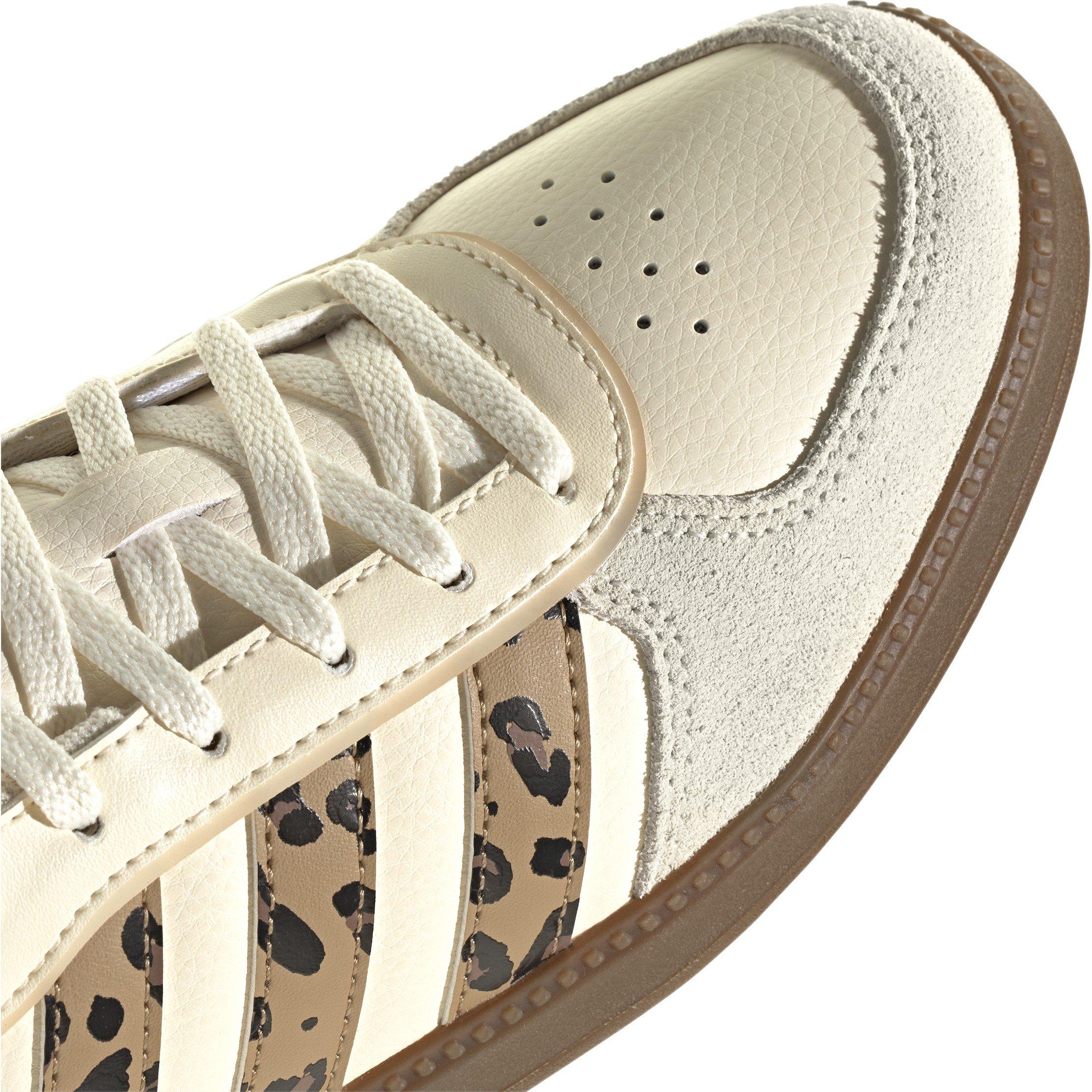 Cream/Leopard - adidas - Kids' Breaknet Suede Low-Top Trainers - 8