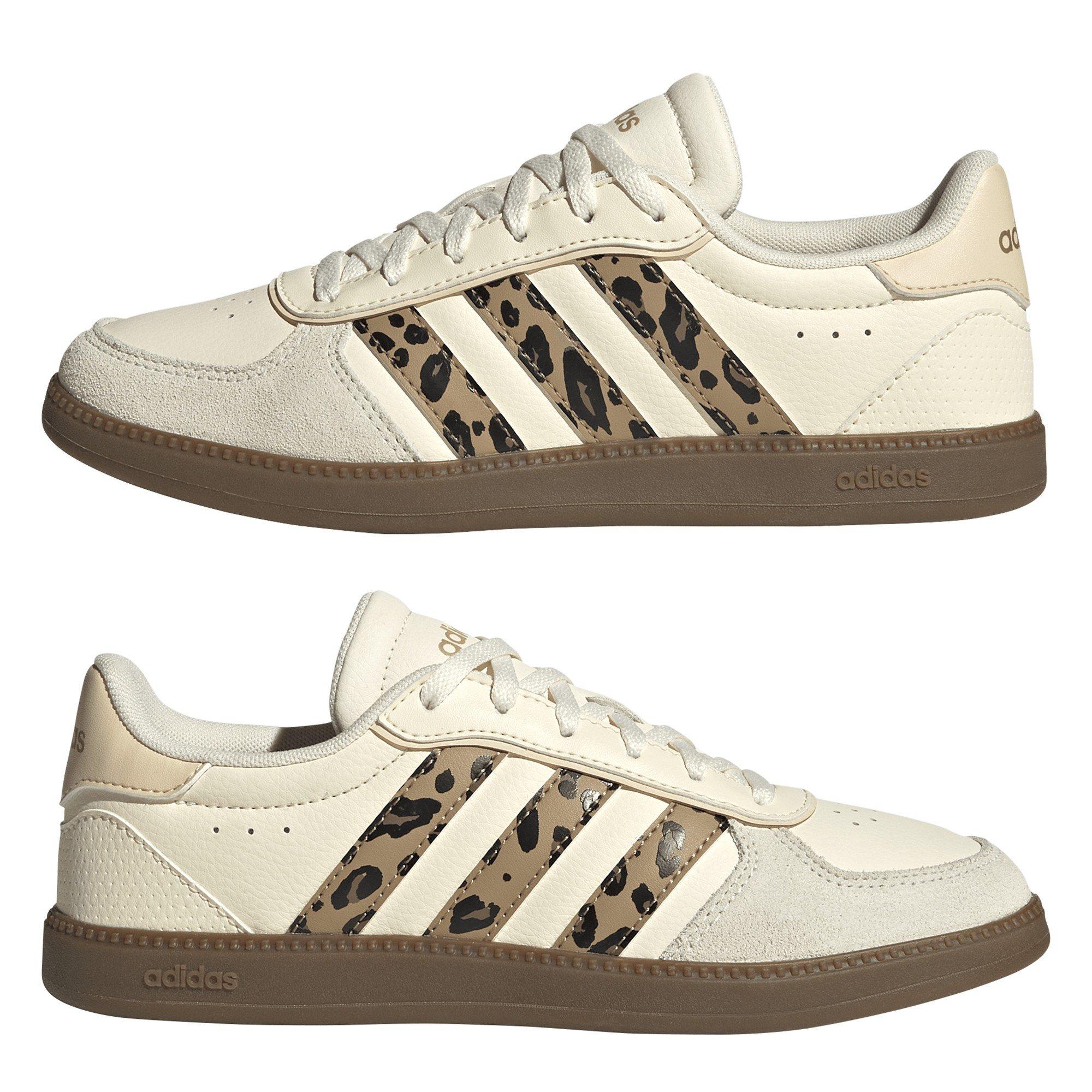 Cream/Leopard - adidas - Kids' Breaknet Suede Low-Top Trainers - 9