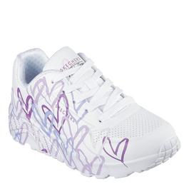 Skechers Skechers Goldcrown Graffiti Hearts Lace Up S Light Trainers Girls