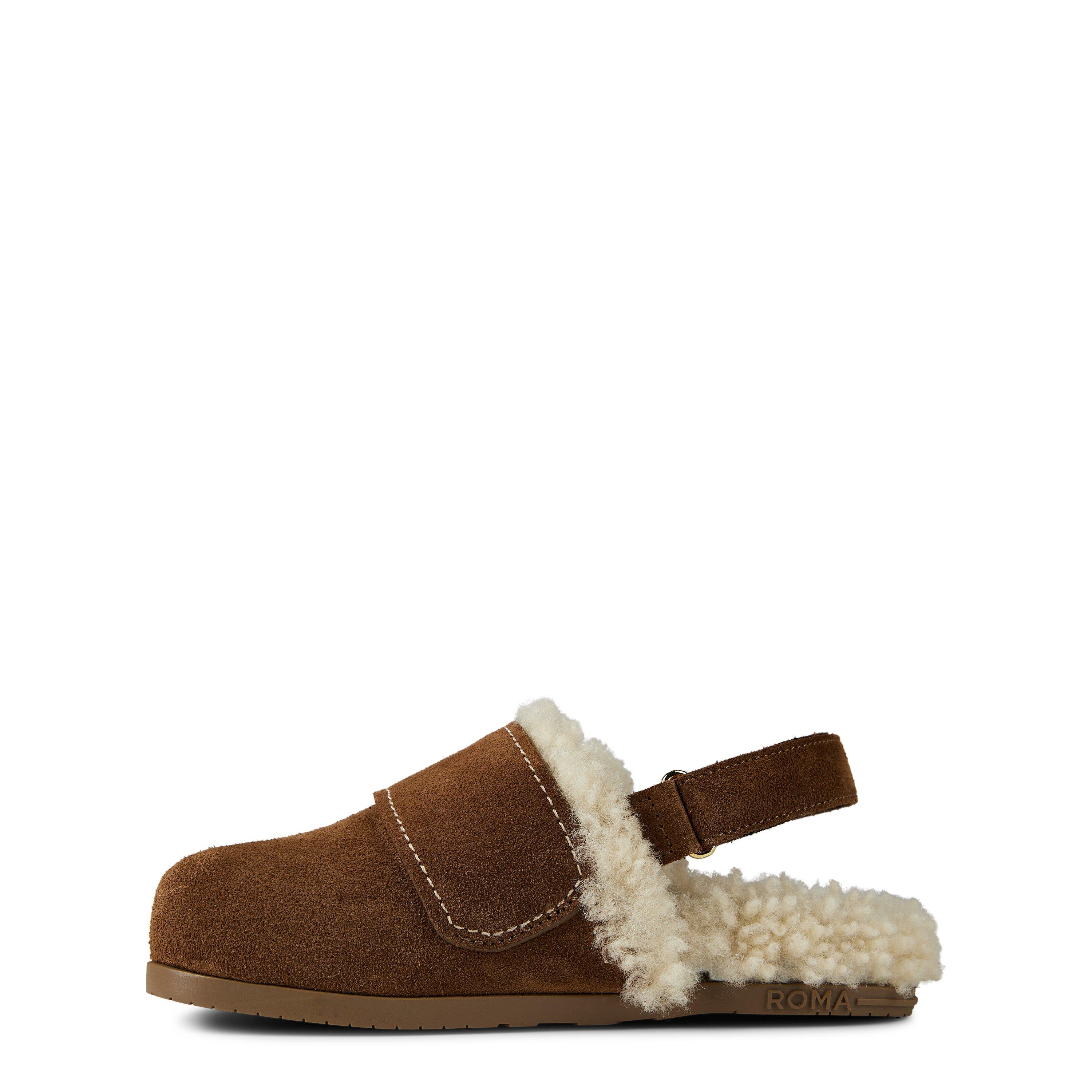 Brown F1LSB - Fendi - Shearling Ff Mules Juniors - 2