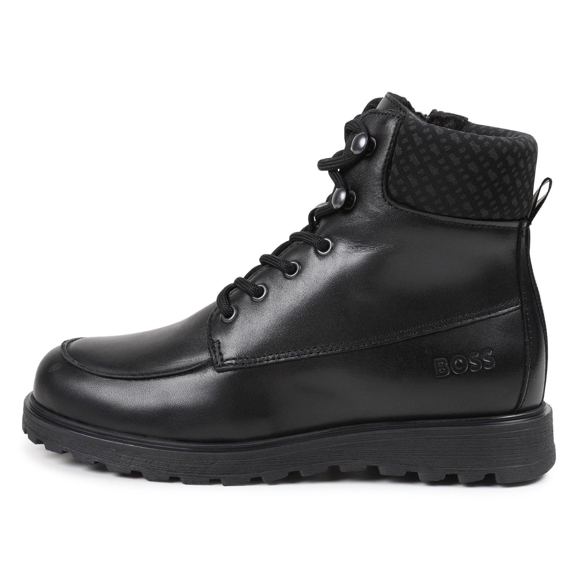 Black 09B - Boss - Kids Logo Biker Boot - 3