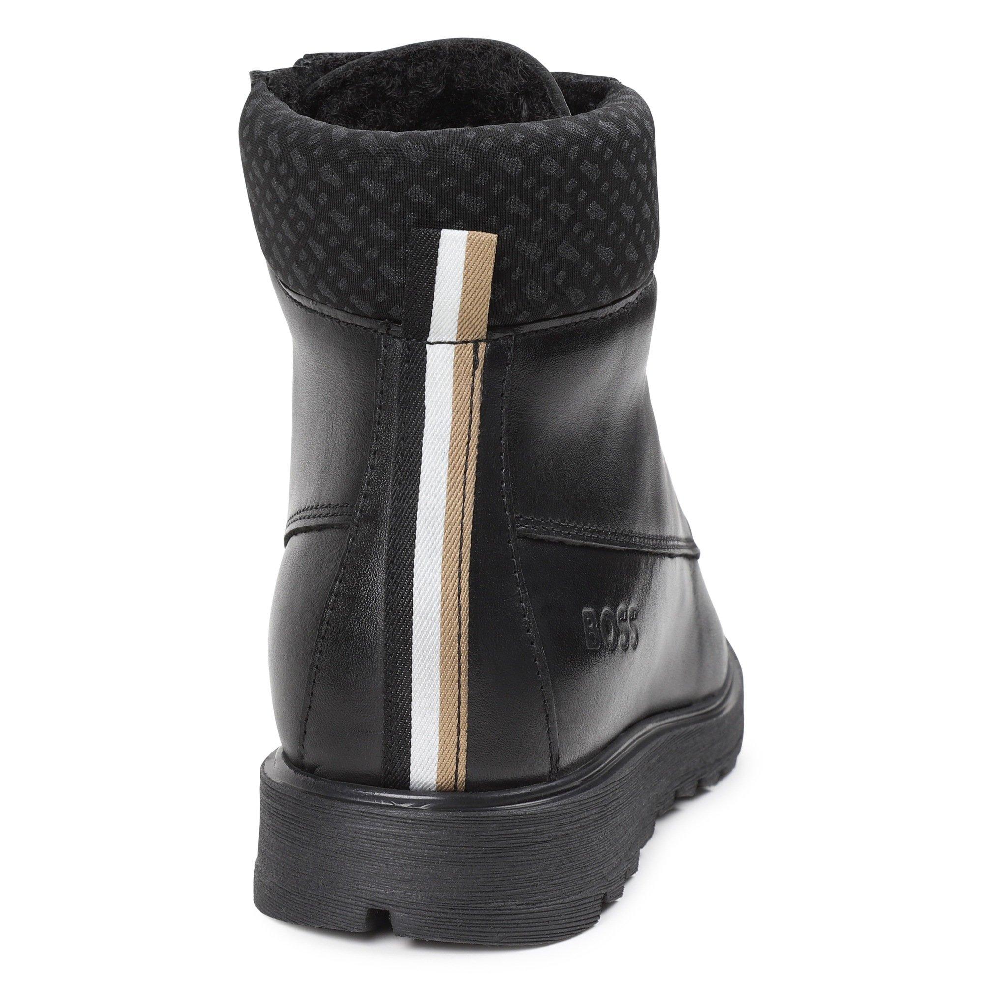 Black 09B - Boss - Kids Logo Biker Boot - 5