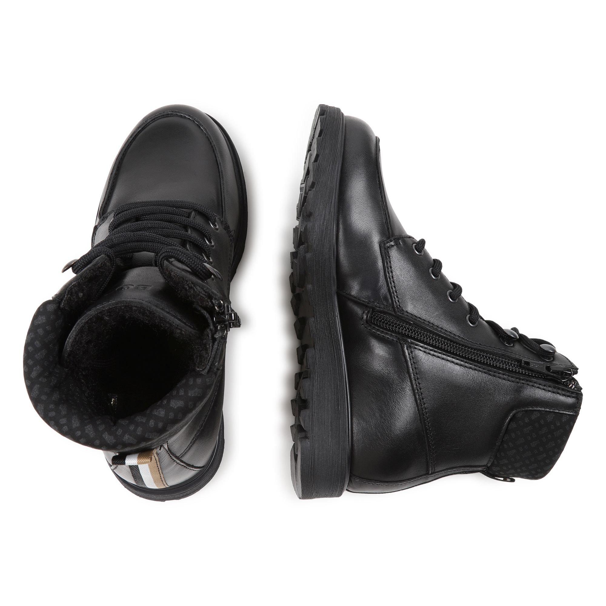 Black 09B - Boss - Kids Logo Biker Boot - 7