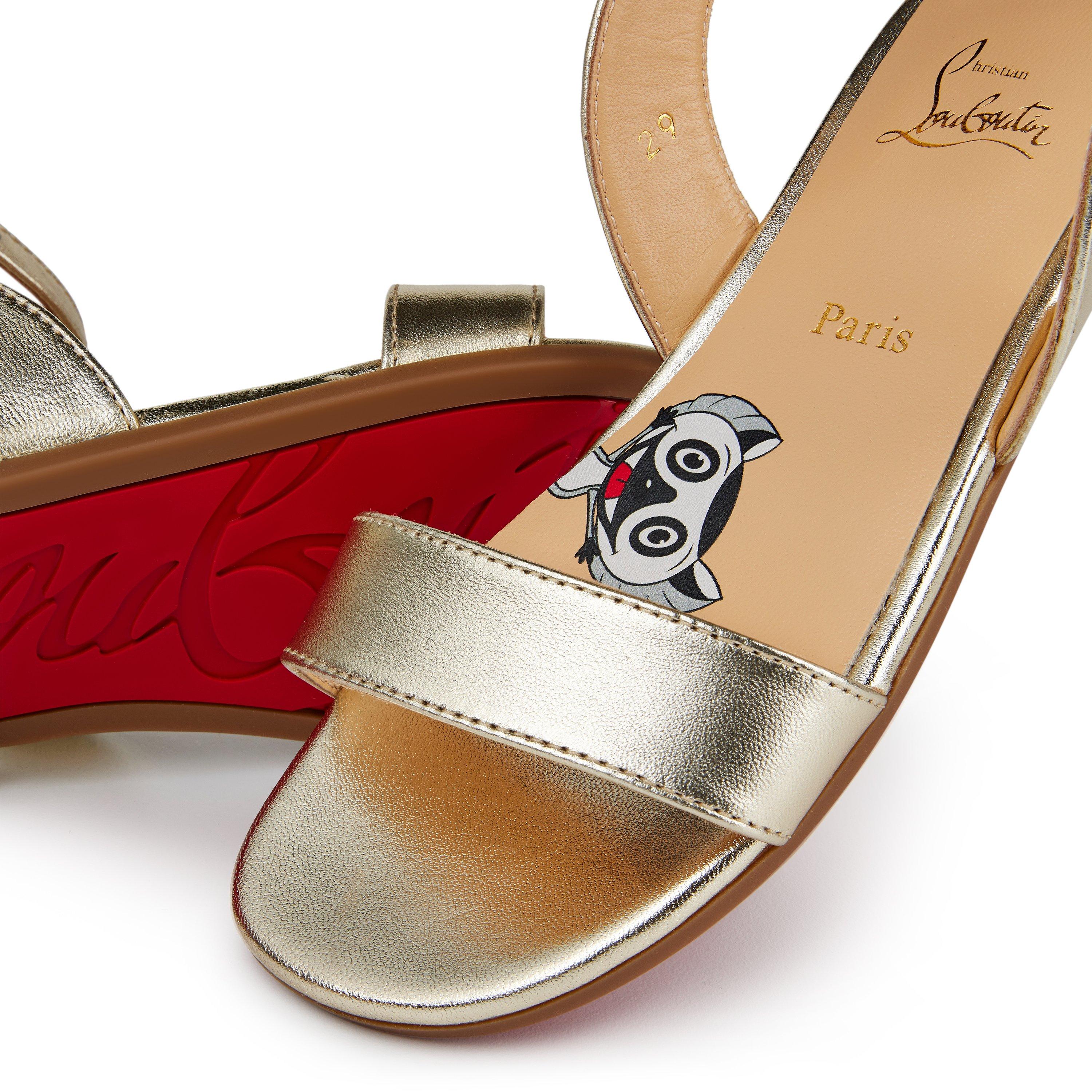 Platine PL07 - Christian Louboutin - Melodie Chick Metallic Leather Sandals Juniors - 5