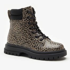 Be You Girls Leopard Ankle Boots