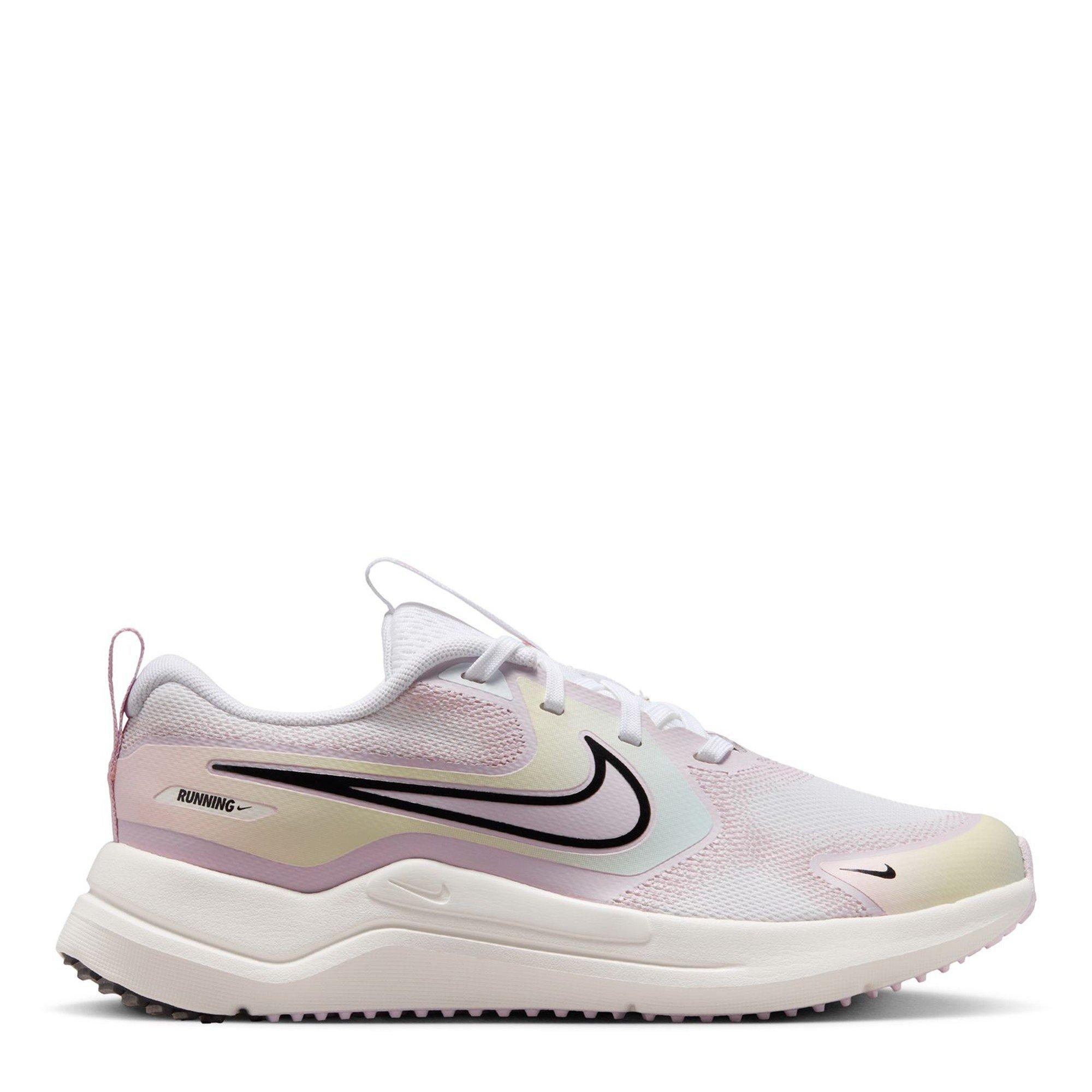 Nike Girls Cosmic Running Shoes Juniors - Wht/Blk/Lilac - 5.5 (38.5)