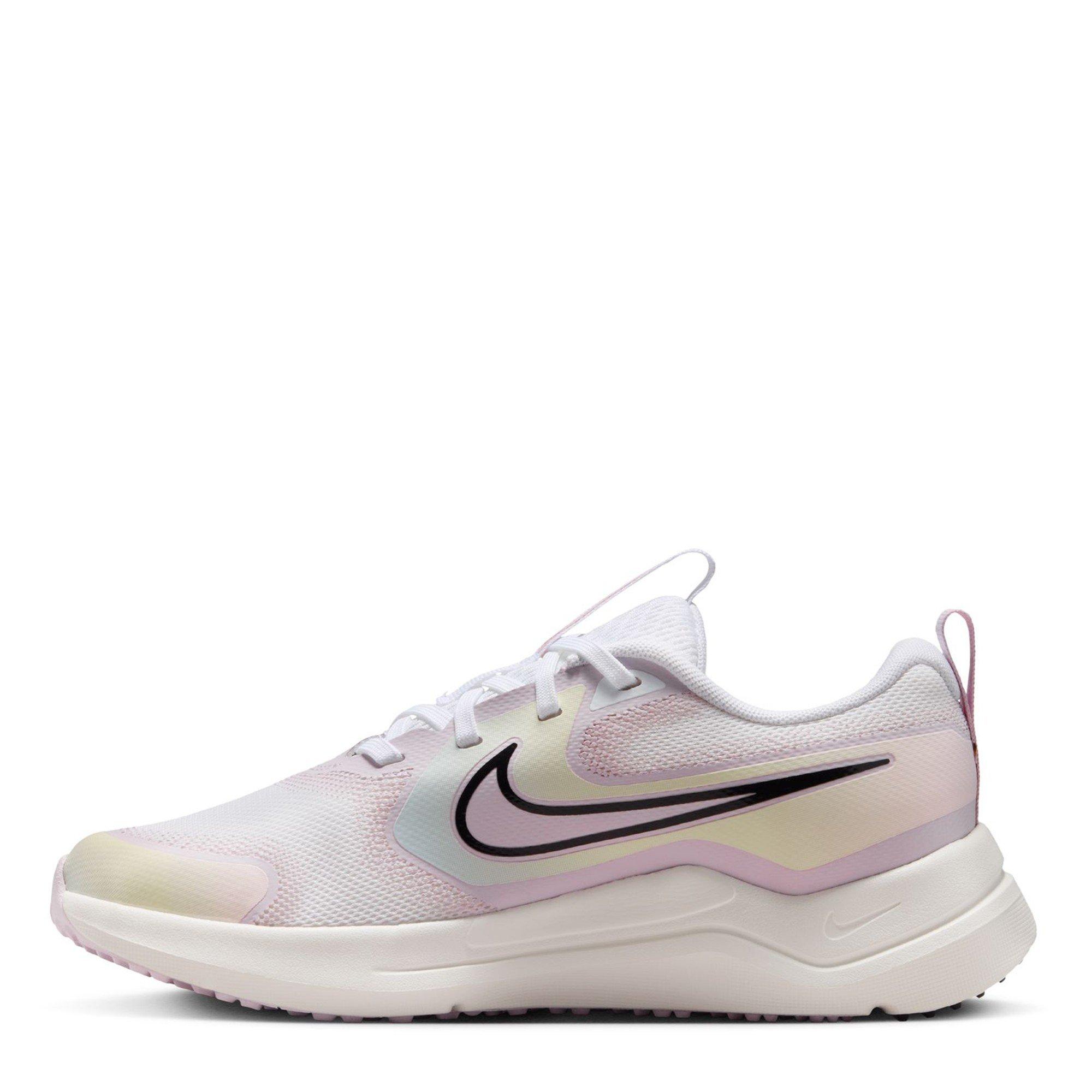 Wht/Blk/Lilac - Nike - Cosmic Running Shoes Juniors - 2