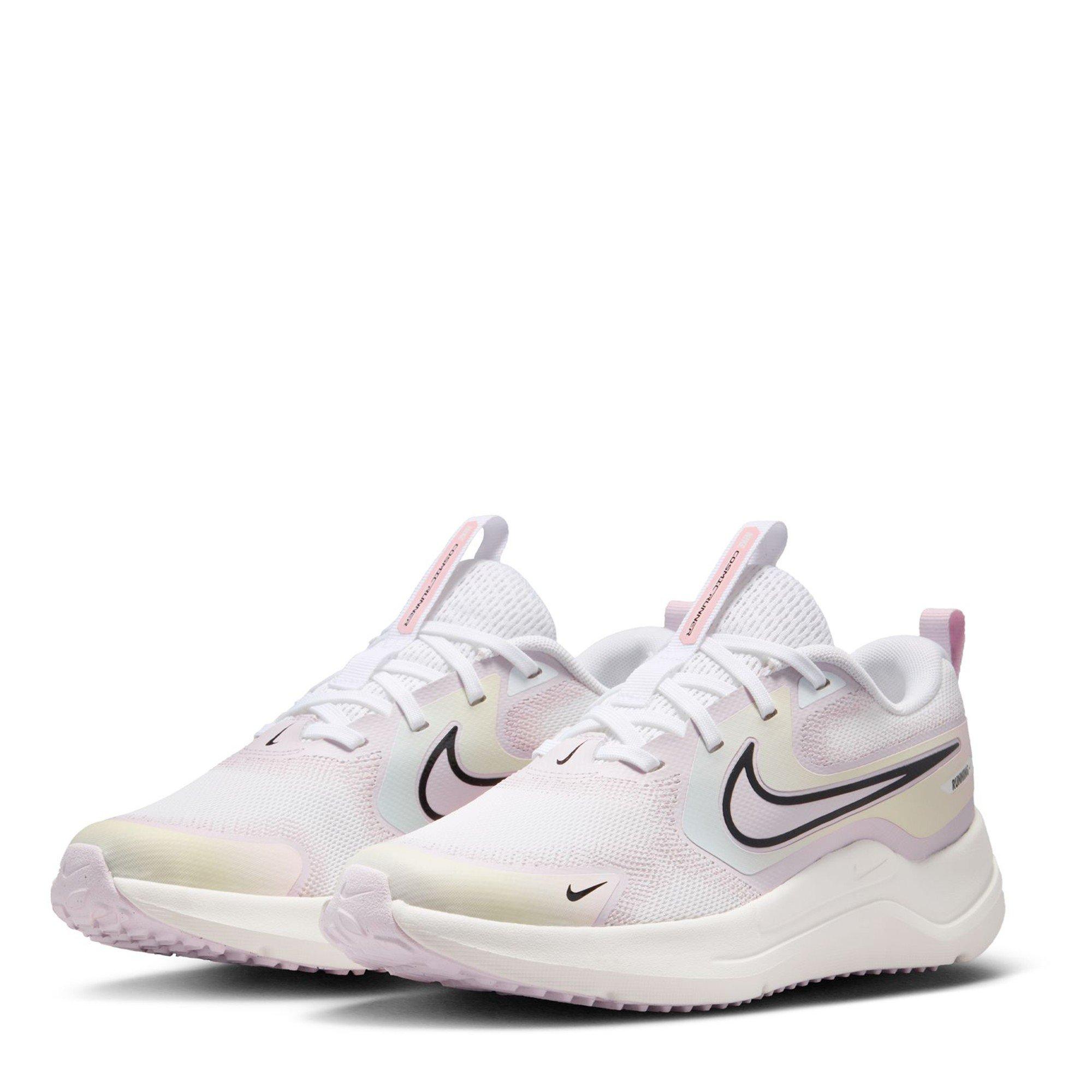 Wht/Blk/Lilac - Nike - Cosmic Running Shoes Juniors - 3