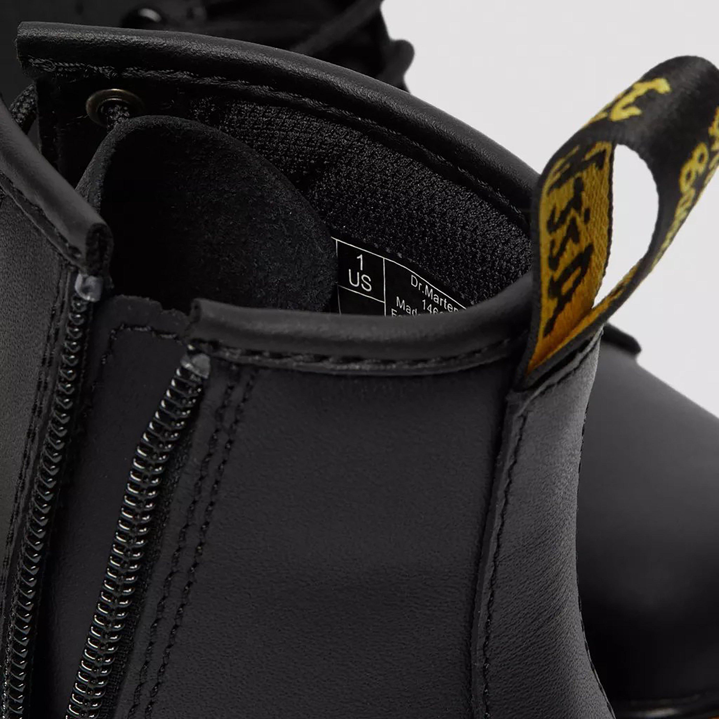 Black - Dr Martens - Kids' Softy T Leather Lace Up Biker Boots - 7