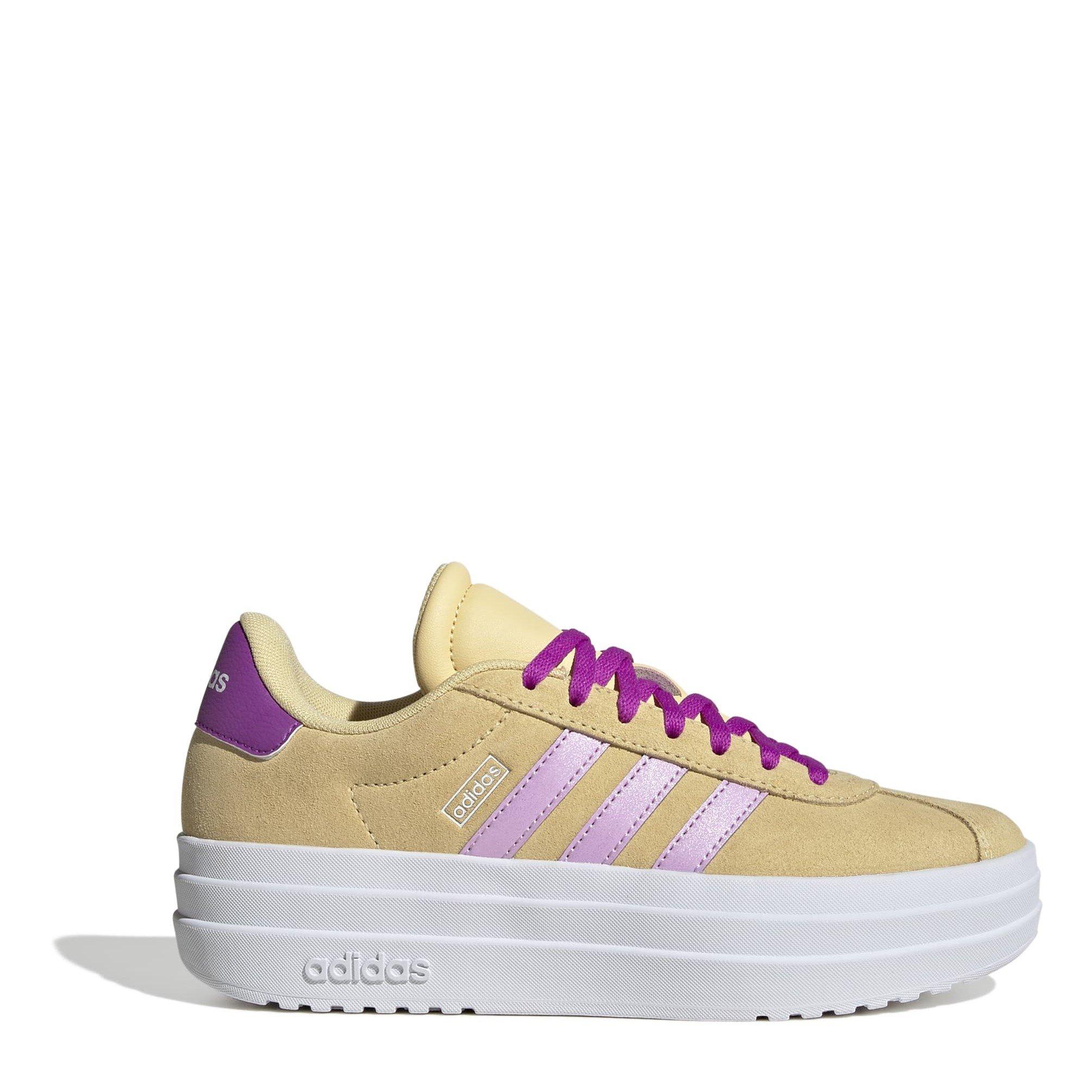 Yellow Adidas Vl Court Trainers Adidas VL Court Bold Kids Trainers