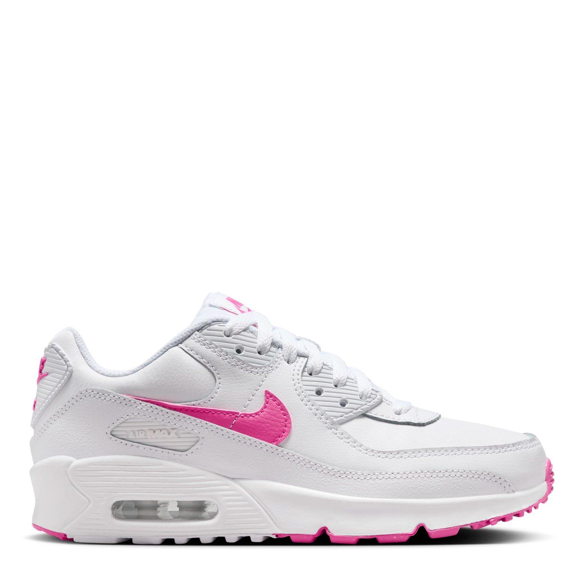 White/Pink - Nike - Air Max 90 Trainers Juniors - 1