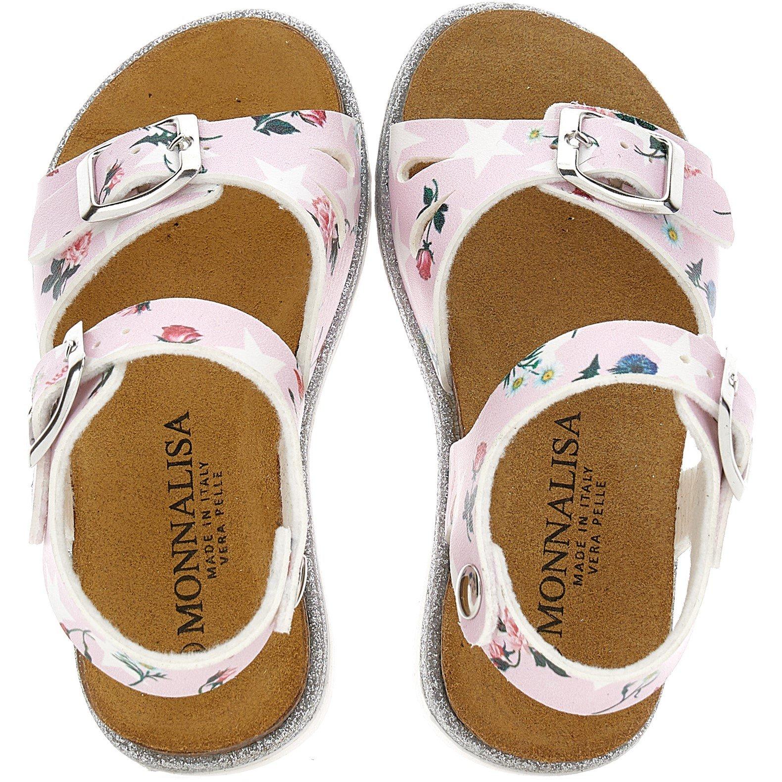 Rose 0090 - Monnalisa - Star Printed Sandals Juniors - 2