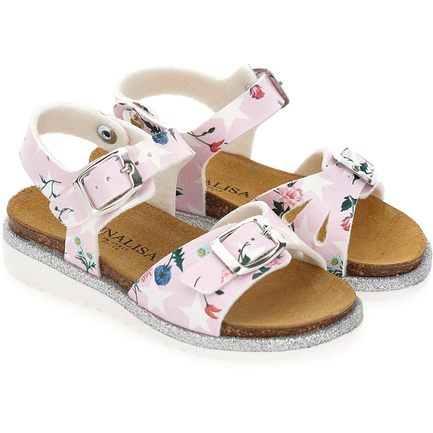 Rose 0090 - Monnalisa - Star Printed Sandals Juniors - 4