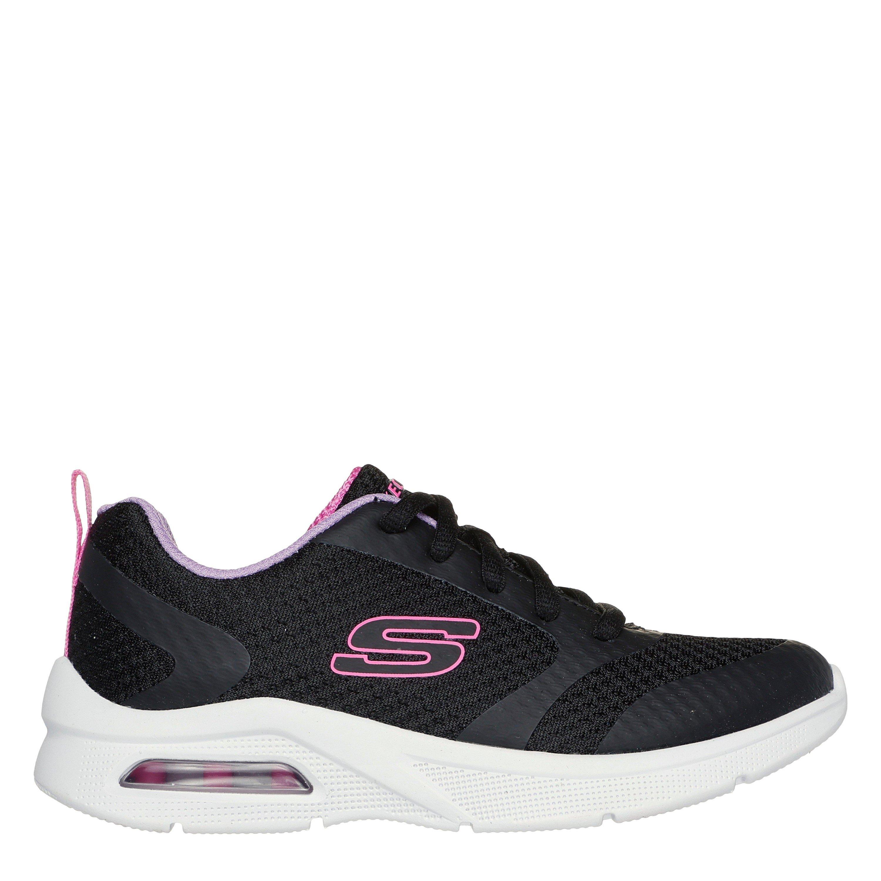 Black/Lavender - Skechers - Lace Up Ombre Sneaker W Midsole Pai Runners Girls - 1