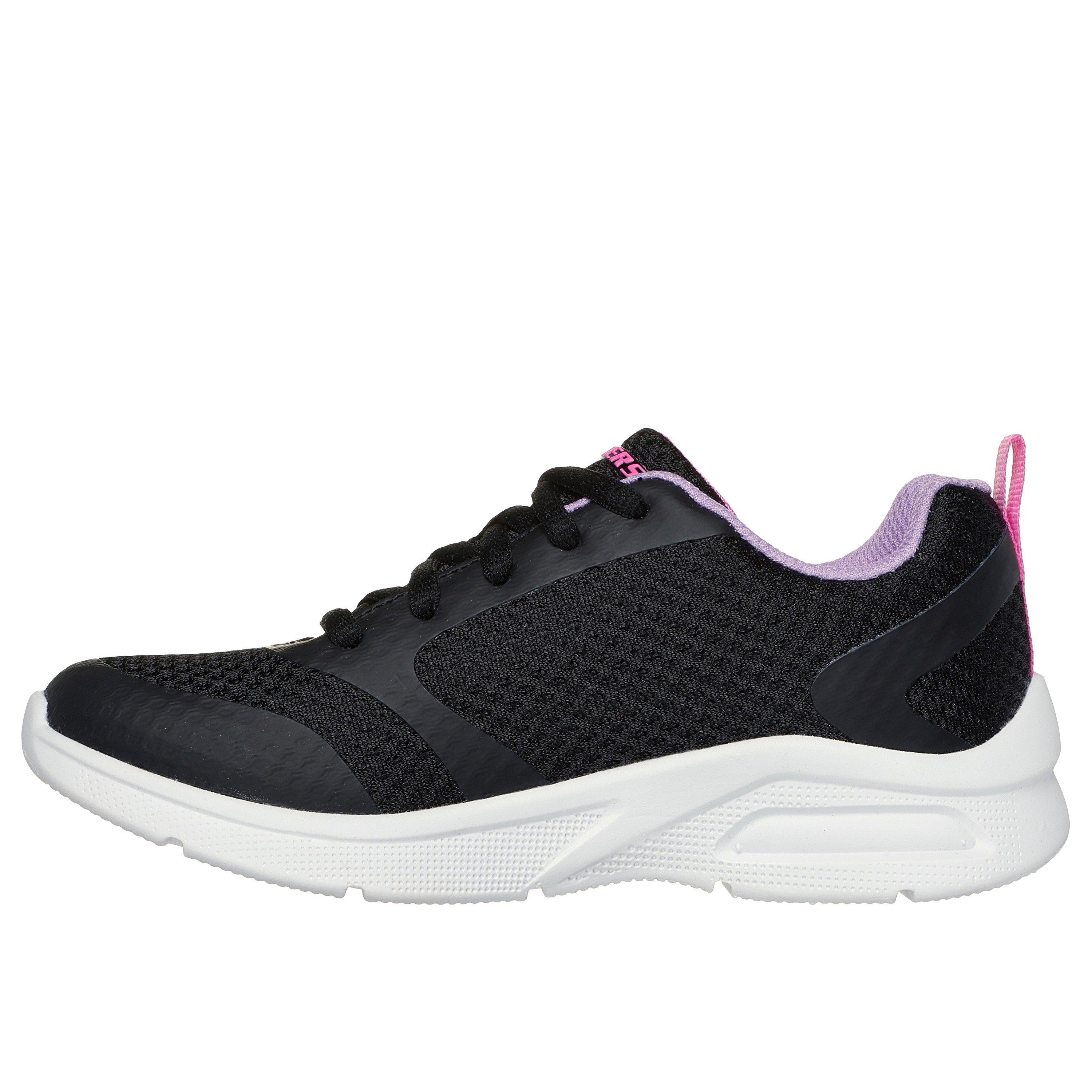 Black/Lavender - Skechers - Lace Up Ombre Sneaker W Midsole Pai Runners Girls - 2