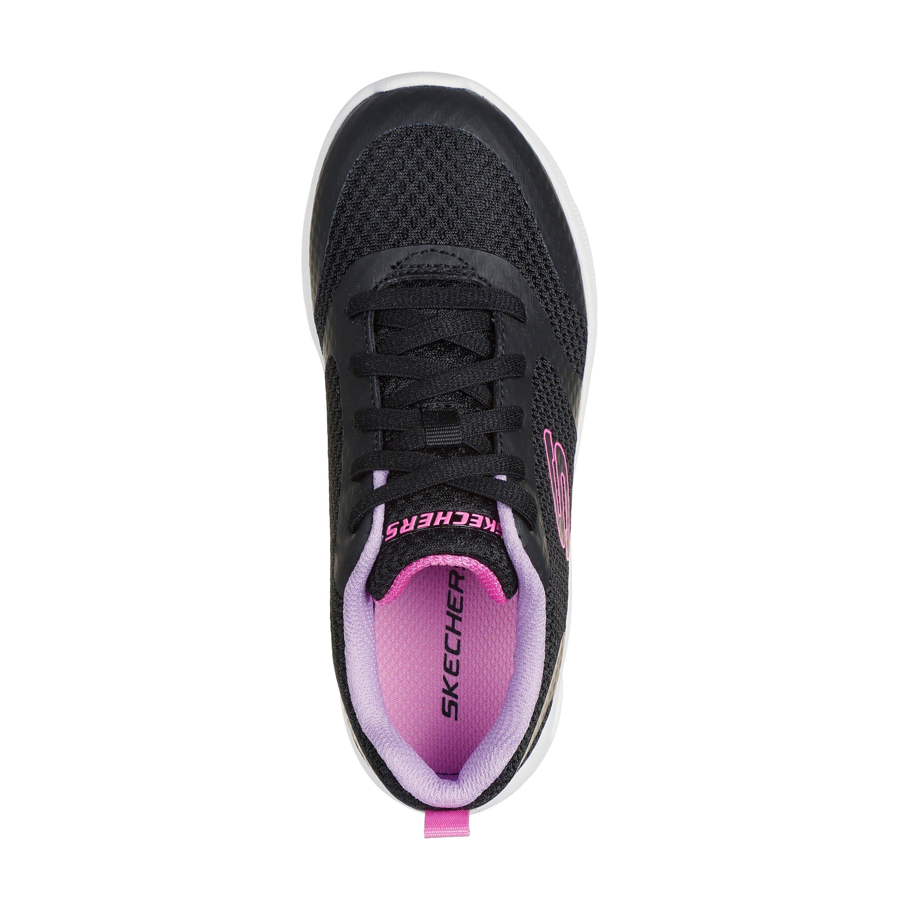 Black/Lavender - Skechers - Lace Up Ombre Sneaker W Midsole Pai Runners Girls - 5